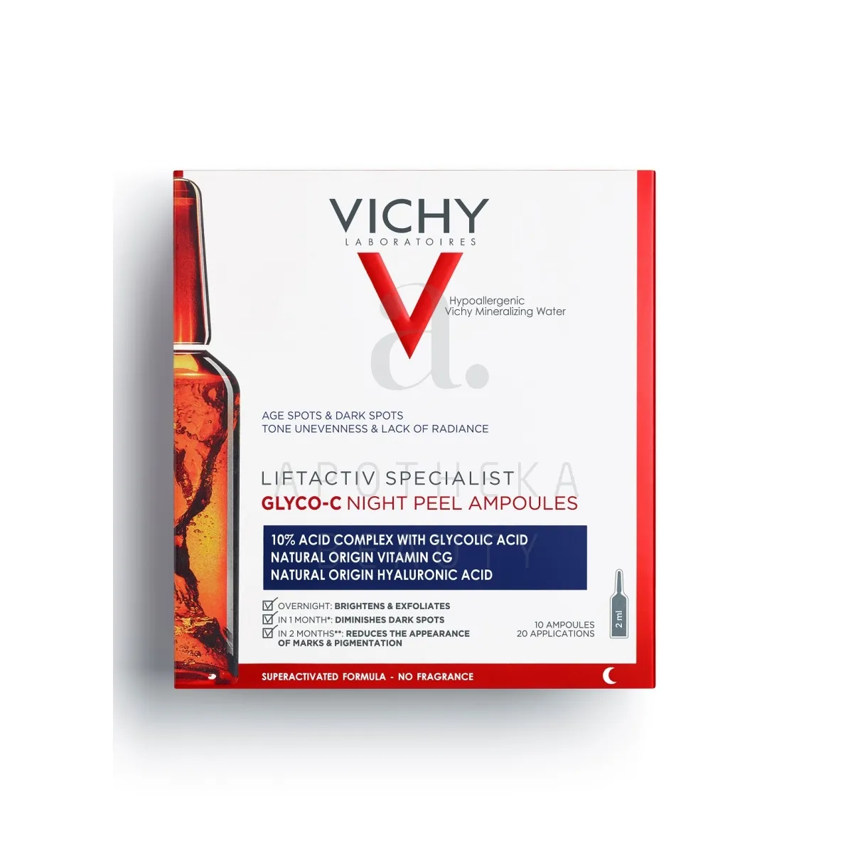 VICHY LIFTACTIV COLLAGEN GLYCO-C ÖÖAMPULLID KOORIVAD 2ML N10 - Tootepilt