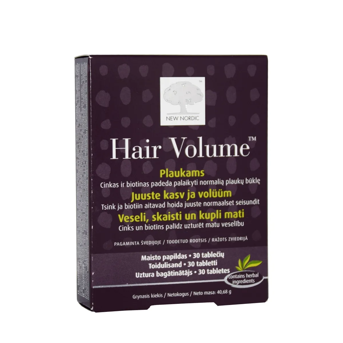 NEW NORDIC HAIR VOLUME TBL N30 - Tootepilt