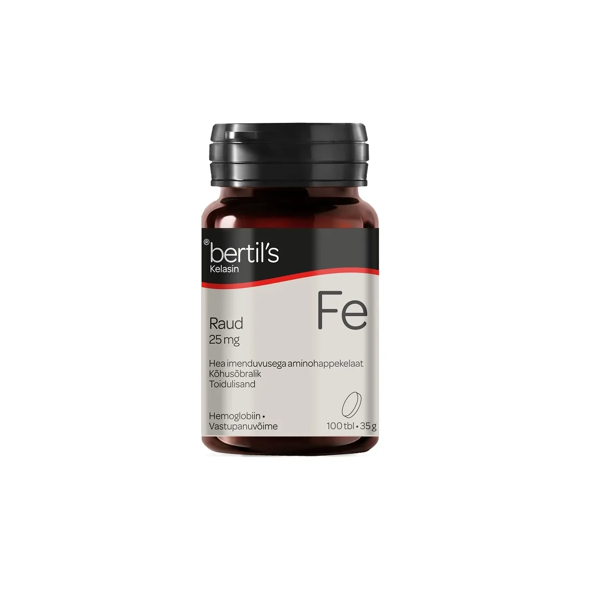 BERTILS KELASIN RAUD TBL 25MG N100 - Tootepilt