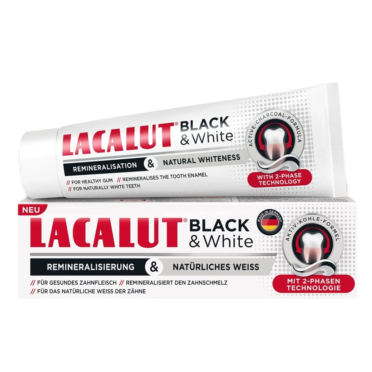 LACALUT HAMBAPASTA BLACK & WHITE ZC 75ML - Tootepilt