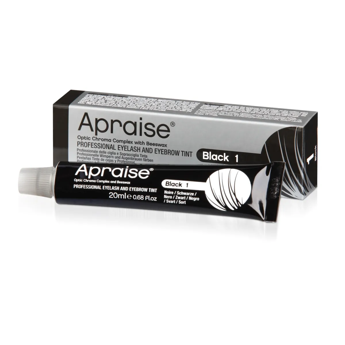 APRAISE RIPSME- JA KULMUVÄRV - NO. 1 BLACK 20 ML - Tootepilt