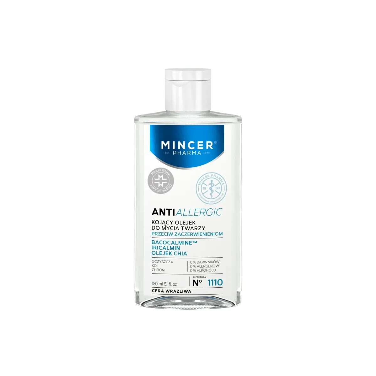 MINCER PHARMA ANTI ALLERGIC NÄOPUHASTUSÕLI RAHUSTAV 150ML - Tootepilt