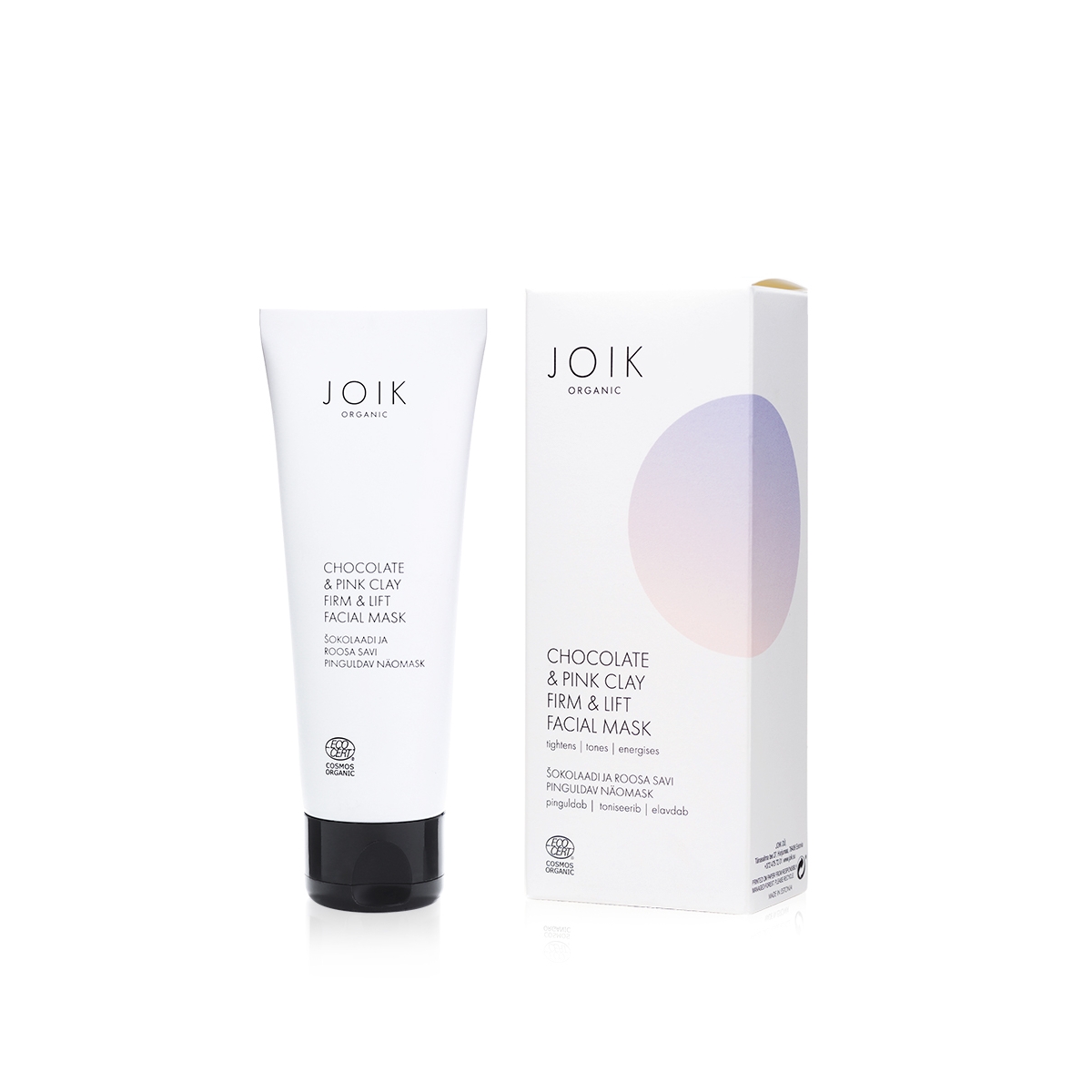 JOIK ORGANIC NÄOMASK PINGULDAV SHOKOLAAD & ROOSA SAVI 75ML - Tootepilt