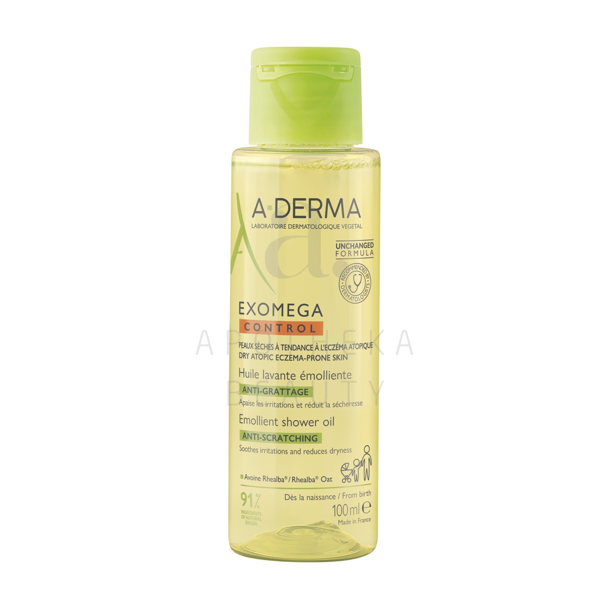 A-DERMA EXOMEGA CONTROL DUSHIÕLI ATOOPILISELE NAHALE 100ML - Tootepilt 1