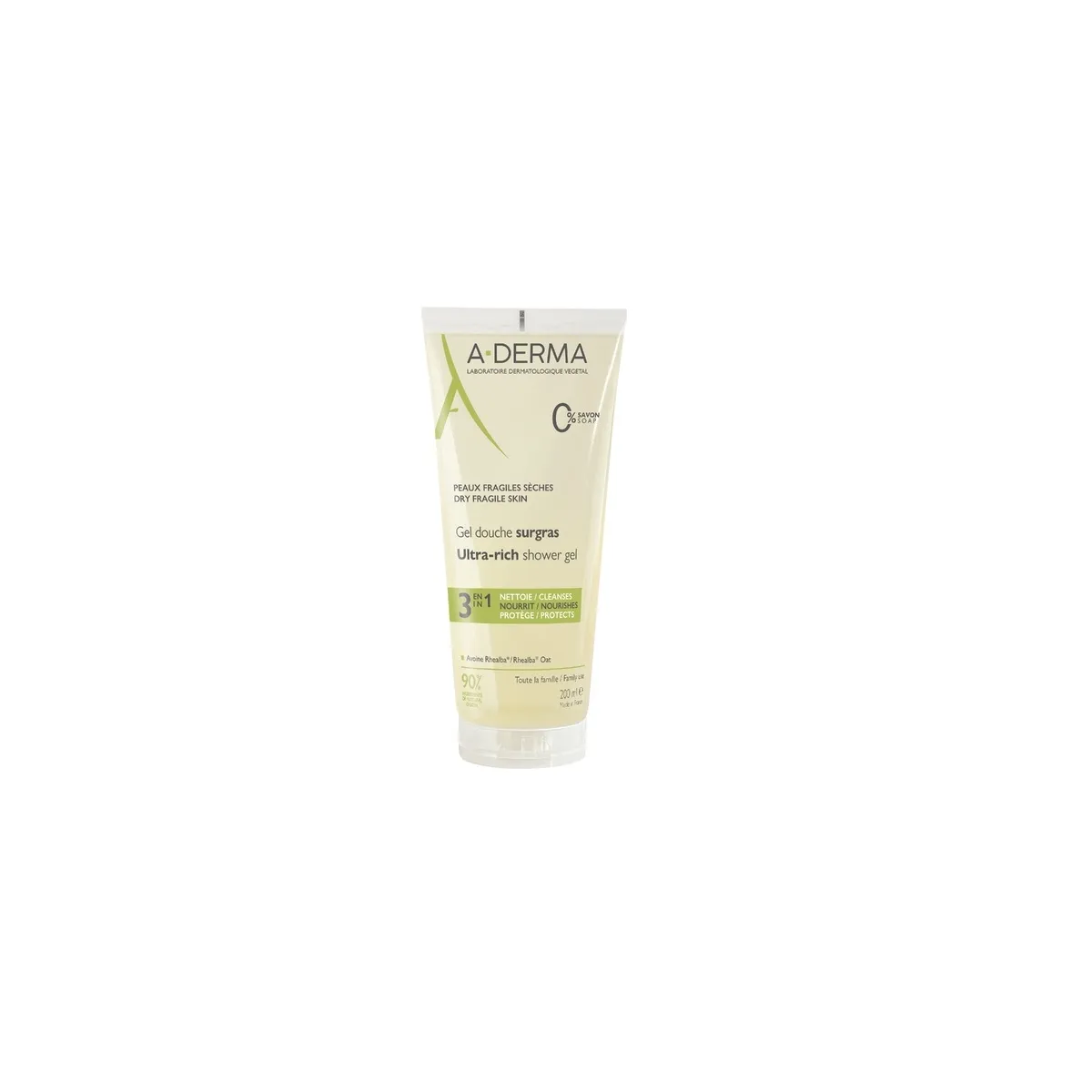 A-DERMA DUSHIGEEL KAERAEKSTRAKTIGA 200ML - Tootepilt