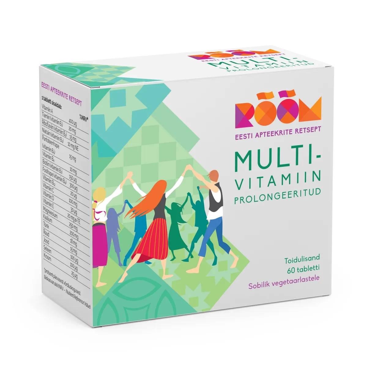 RÕÕM MULTIVITAMIIN PROLONGEERITUD TBL N60 - Tootepilt