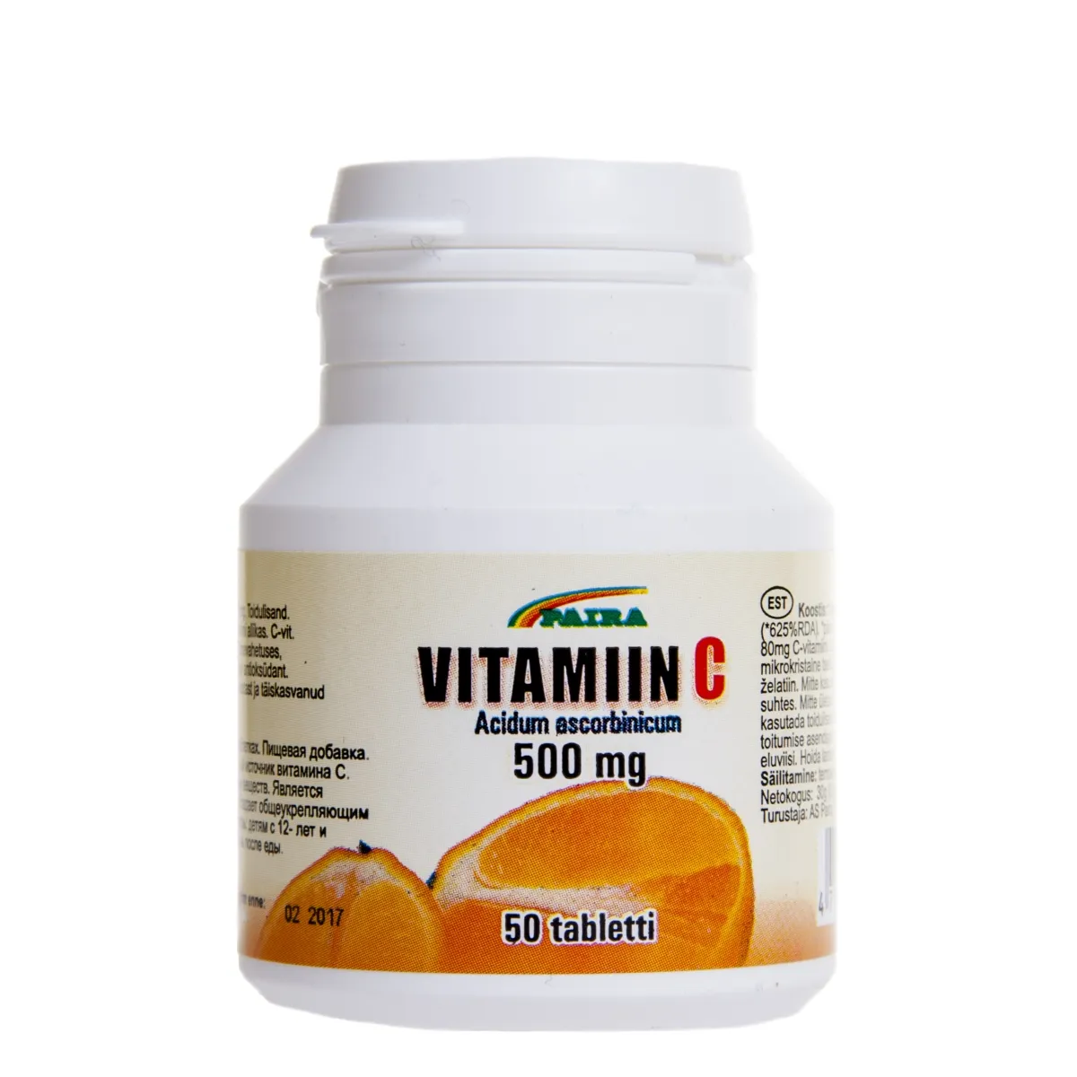 VITAMIIN C TBL 500MG N50 (PAIRA) - Tootepilt