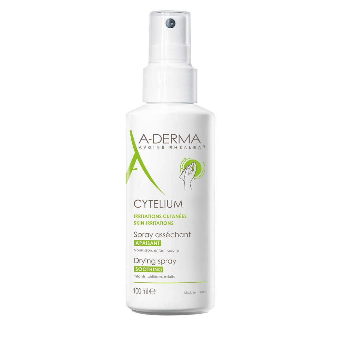 A-DERMA CYTELIUM KEHASPREI KUIVATAV JA RAHUSTAV 100ML - Tootepilt 1