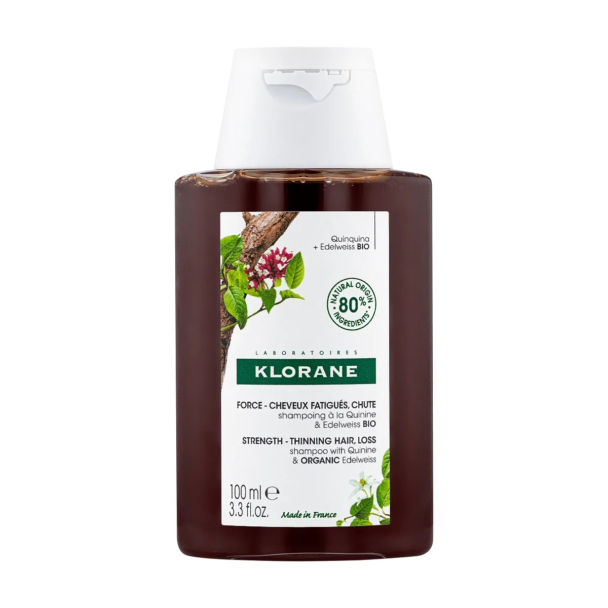 KLORANE SHAMPOON HINIINI JA EEDELVEISSI EKSTRAKTIGA 100ML - Tootepilt