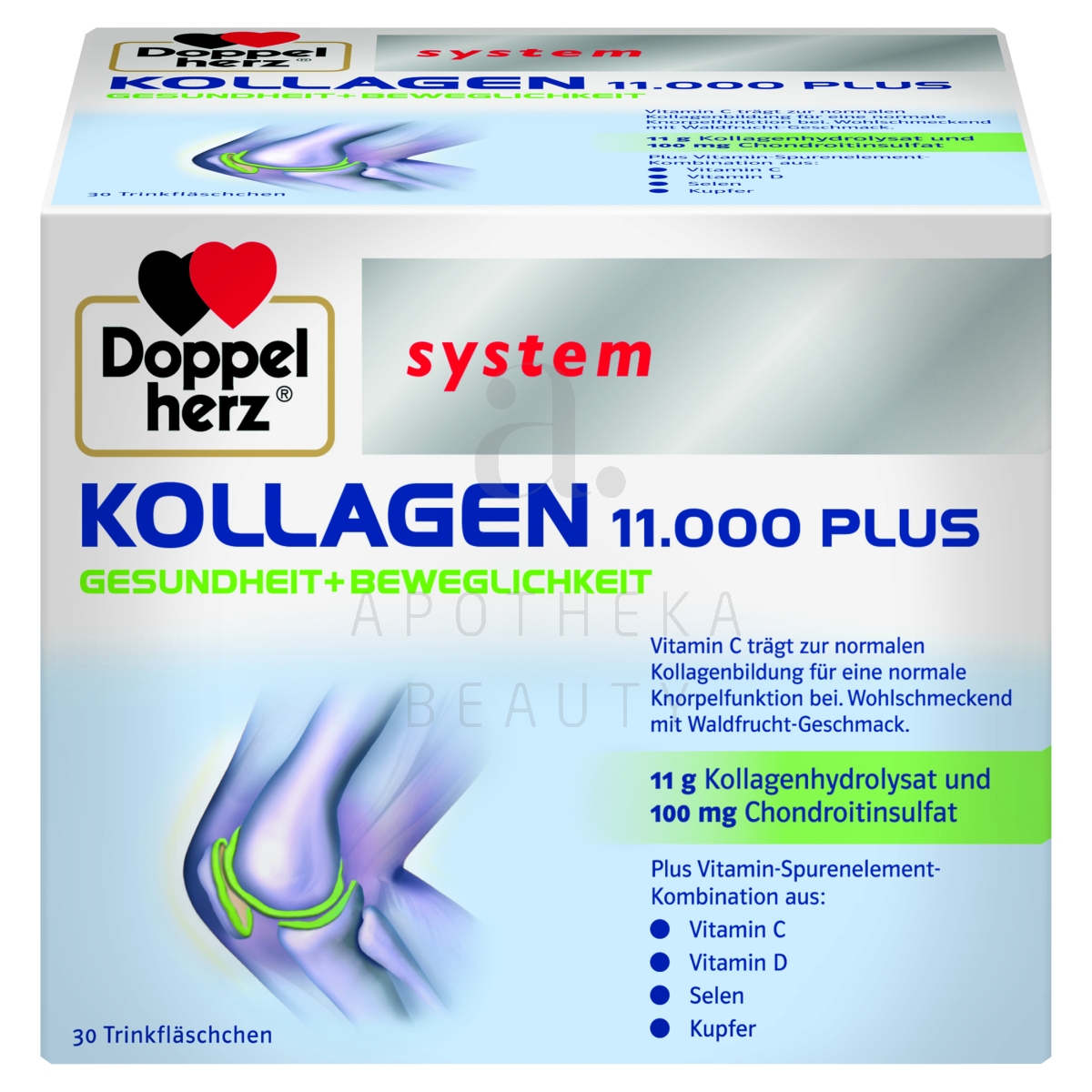 DOPPELHERZ SYSTEM KOLLAGEN 11.000 PLUS N30 SUUKAUDNE LAHUS AMPULLIS - Tootepilt