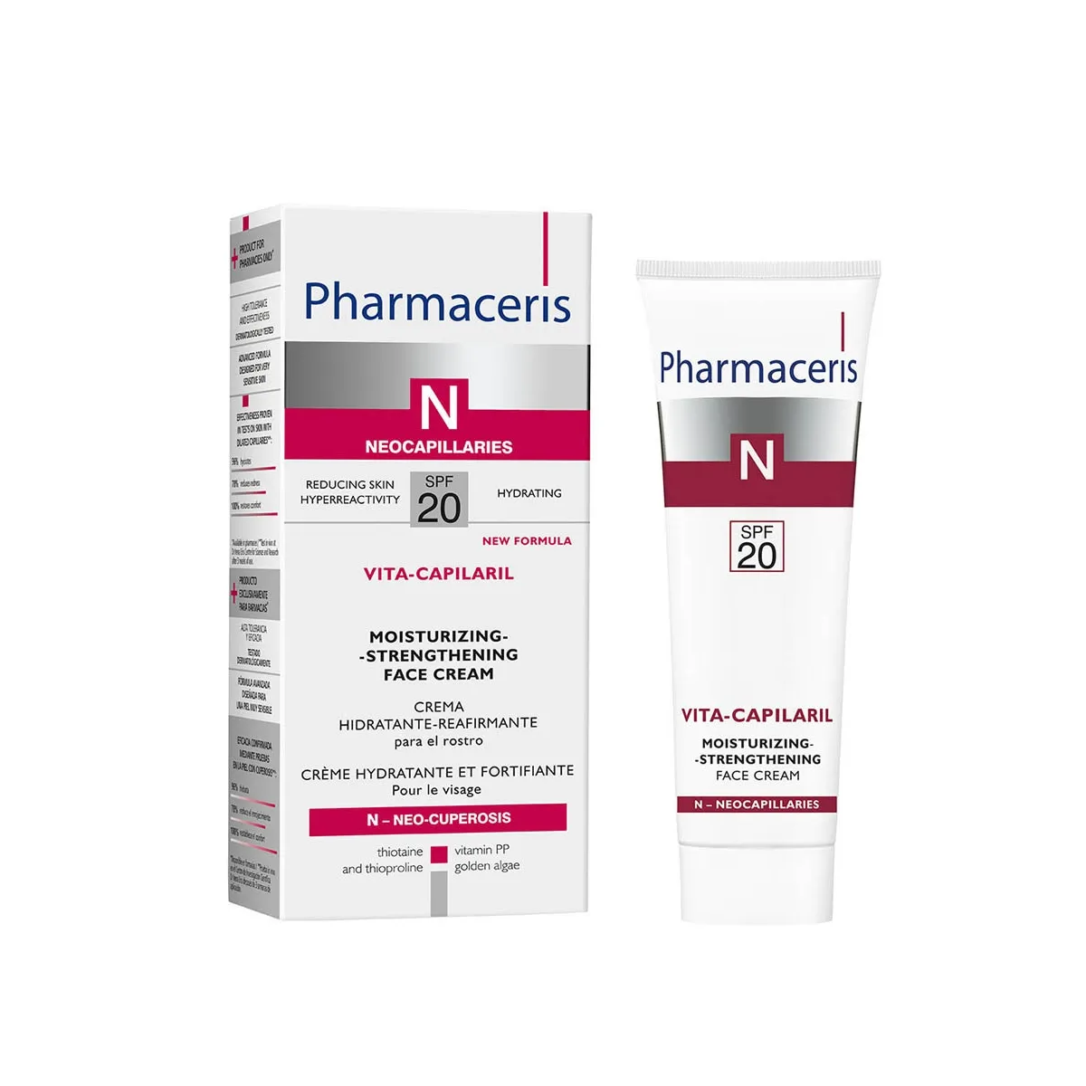 PHARMACERIS N VITA-CAPILARIL NÄOKREEM TUGEVDAV SPF20 50ML - Tootepilt