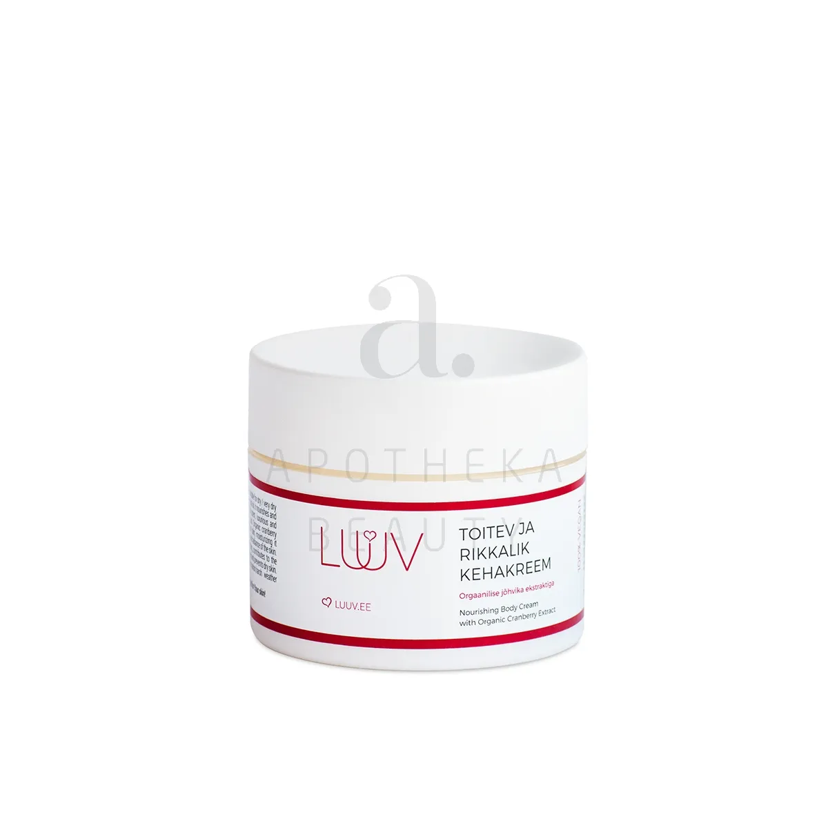 LUUV KEHAKREEM TOITEV ORGAANILISE JÕHVIKAGA 200ML - Tootepilt