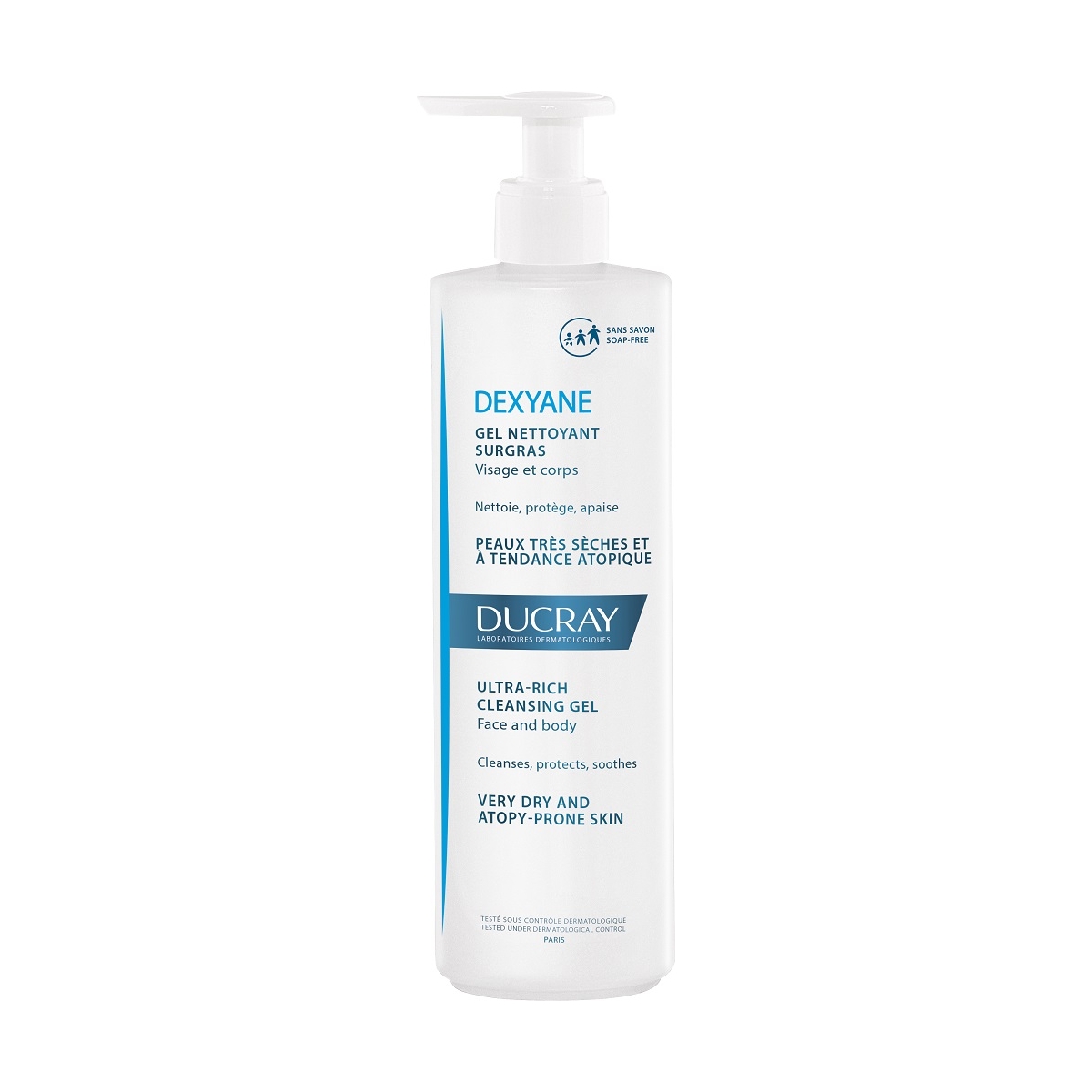 DUCRAY DEXYANE PESEMISGEEL VÄGA KUIVALE NAHALE 400ML - Tootepilt