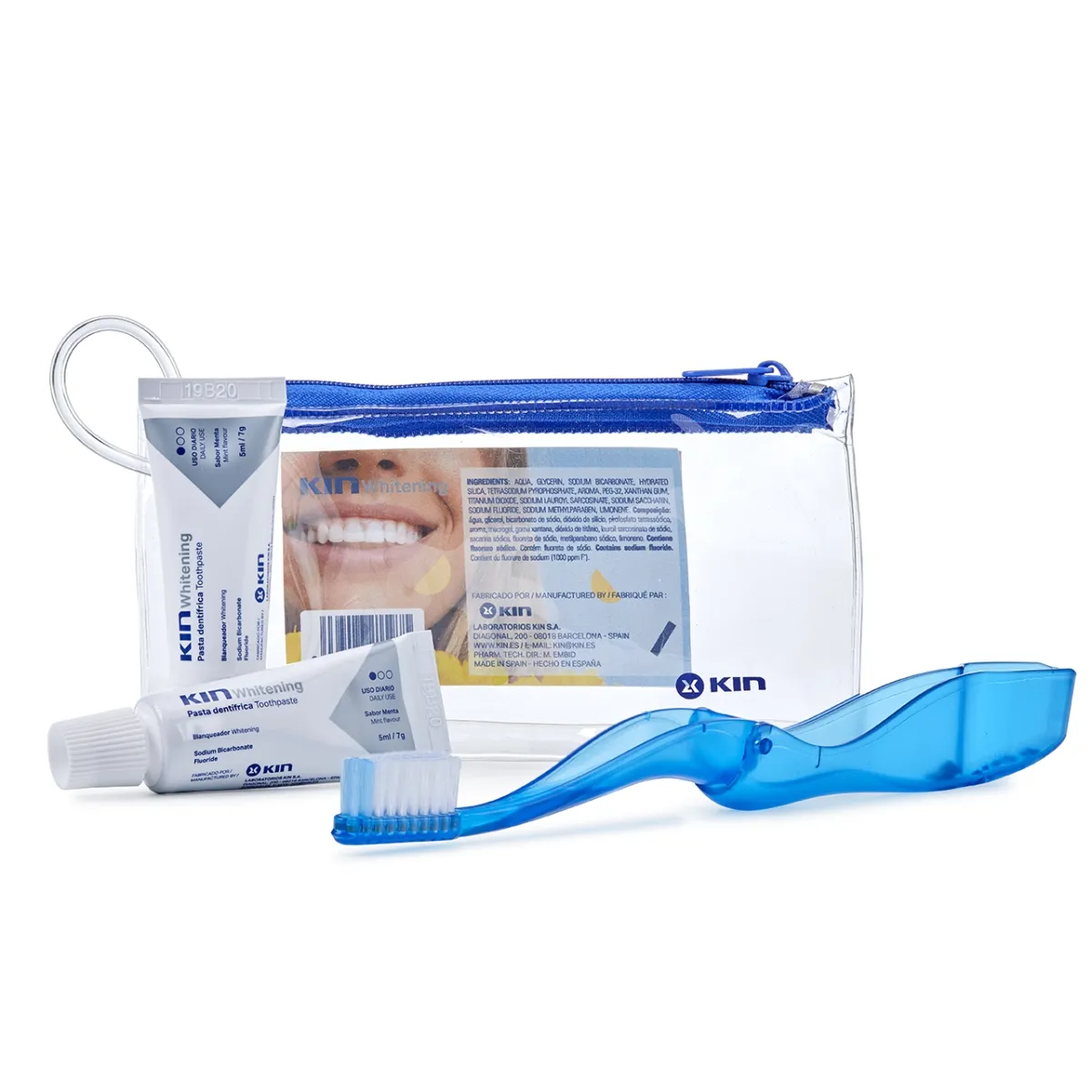 KIN WHITENING REISIKOMPLEKT HAMBAHARI+HAMBAPASTA 2X5ML - Tootepilt