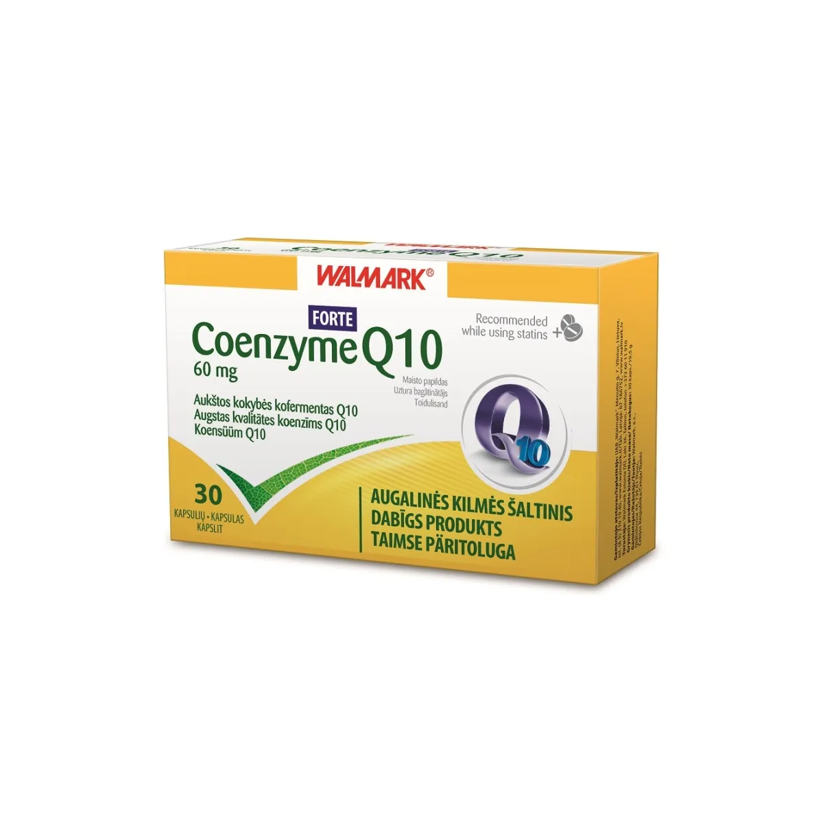 WALMARK KOENSÜÜM Q10 FORTE 60MG KAPSLID N30 - Tootepilt