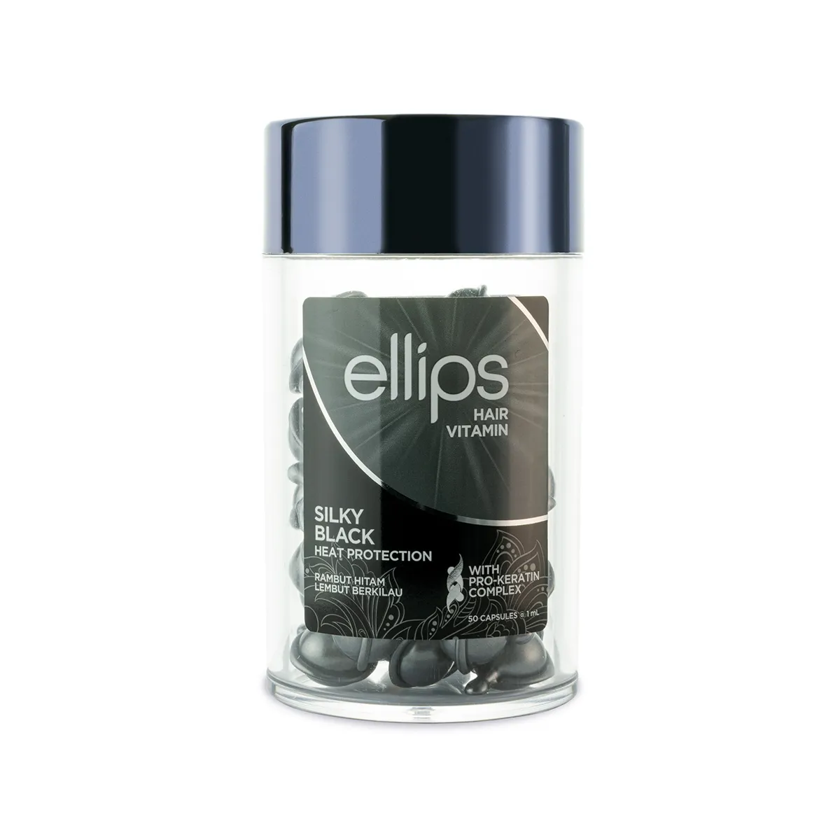 ELLIPS SILKY BLACK JUUKSEVITAMIINID PEALEMÄÄRITAVAD 1ML N50 - Tootepilt