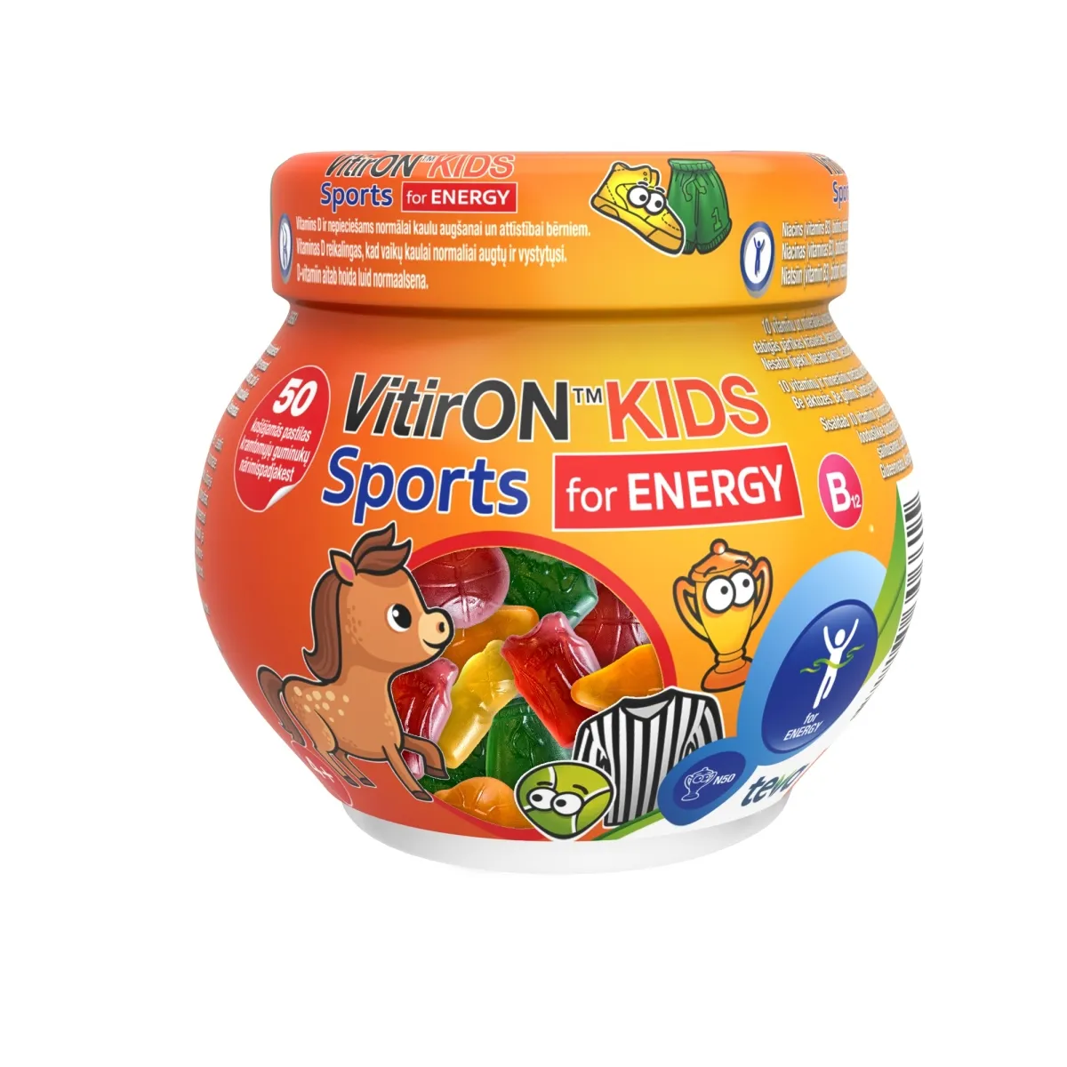 VITIRON KIDS SPORT KUMMIKOMMID N50 - Tootepilt