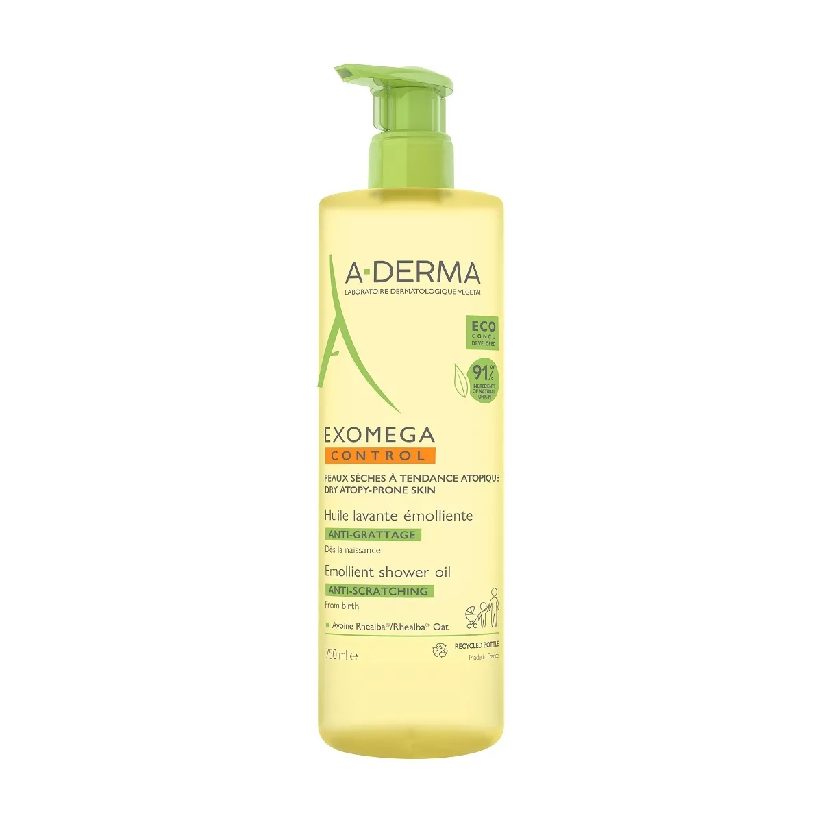A-DERMA EXOMEGA CONTROL DUSHIÕLI ATOOPILISELE NAHALE 750ML - Tootepilt 1
