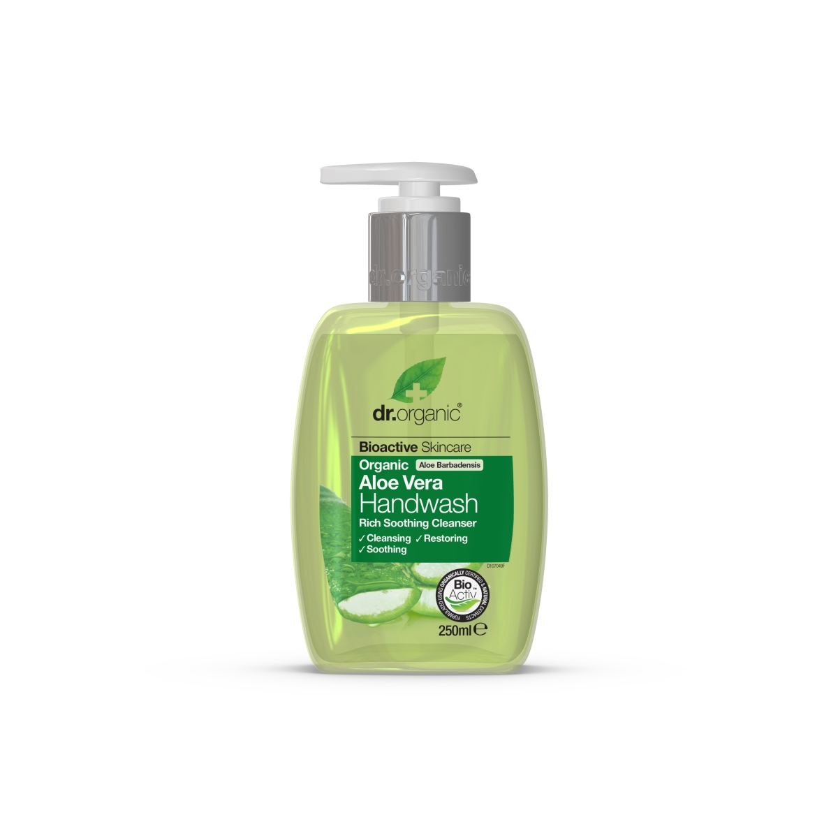 DR. ORGANIC KÄTEPESUSEEP ALOE VERA 250ML - Tootepilt