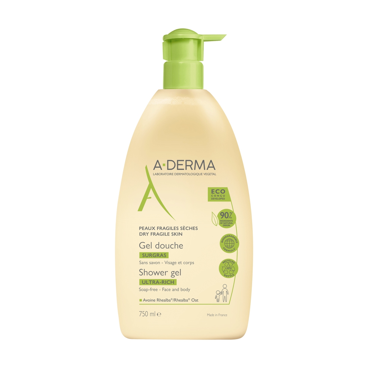 A-DERMA DUSHIGEEL KAERAEKSTRAKTIGA 750ML - Tootepilt