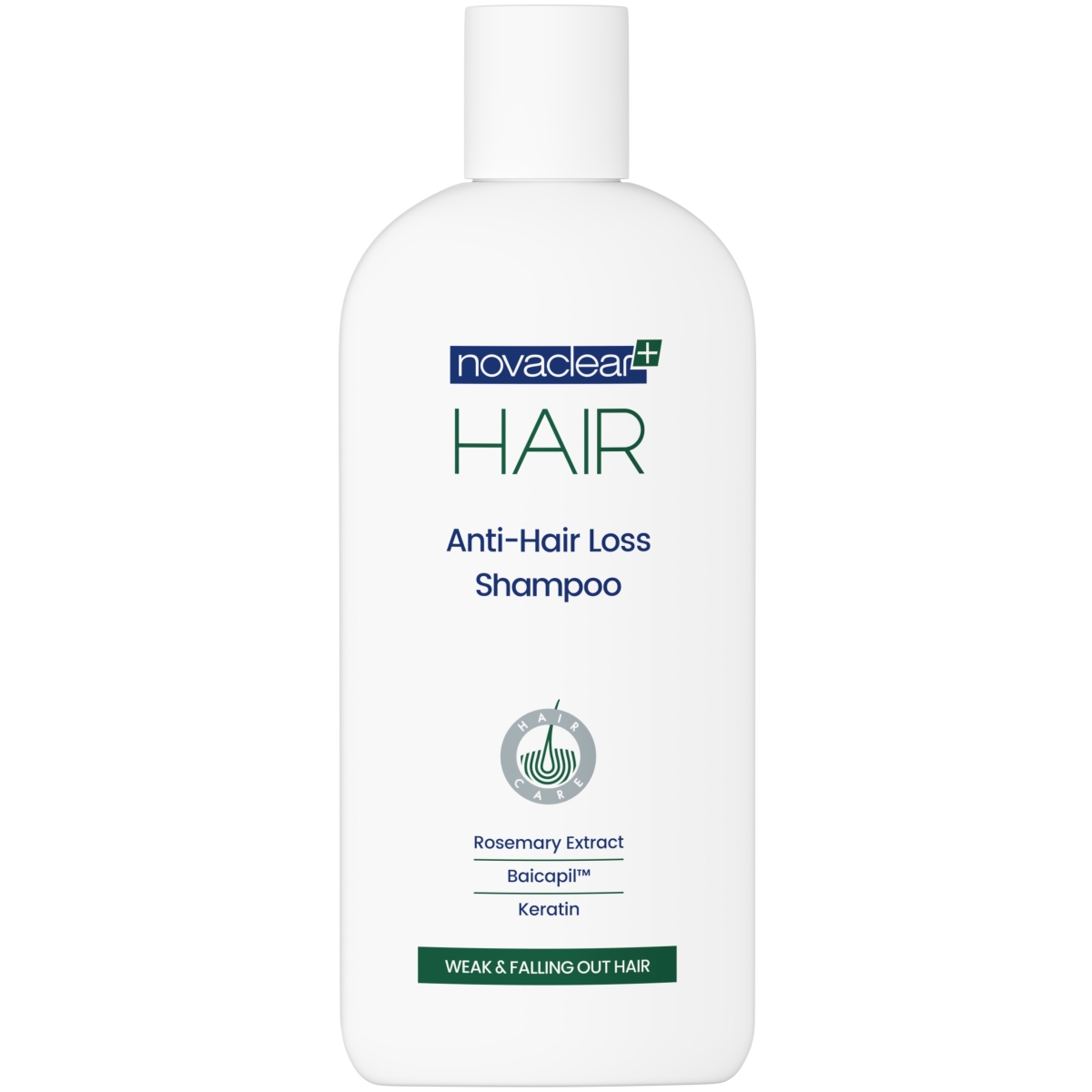NOVACLEAR HAIR SHAMPOON JUUSTE VÄLJALANGEMISE VASTU 250ML - Tootepilt