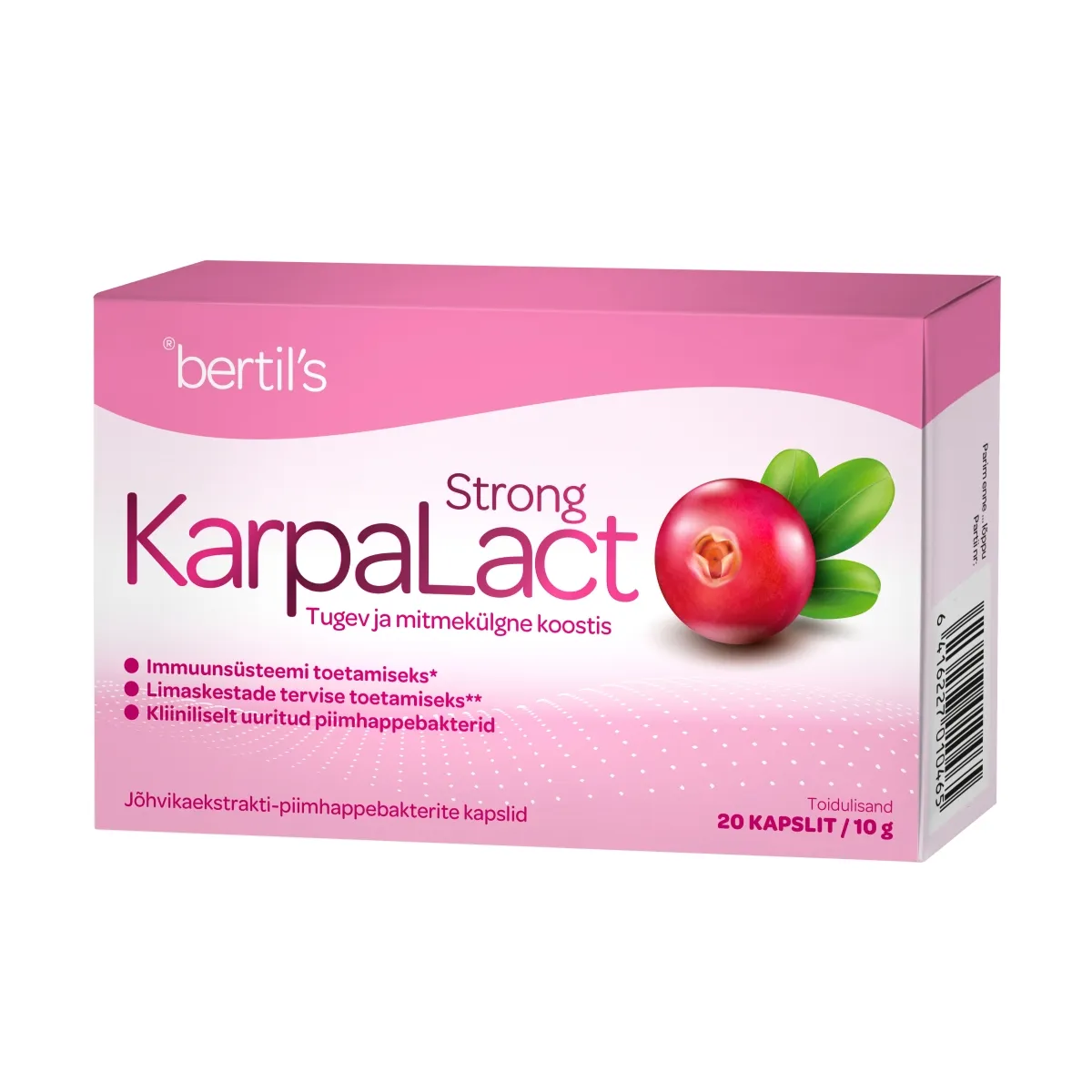 BERTILS KARPALACT STRONG KAPSLID N20 - Tootepilt