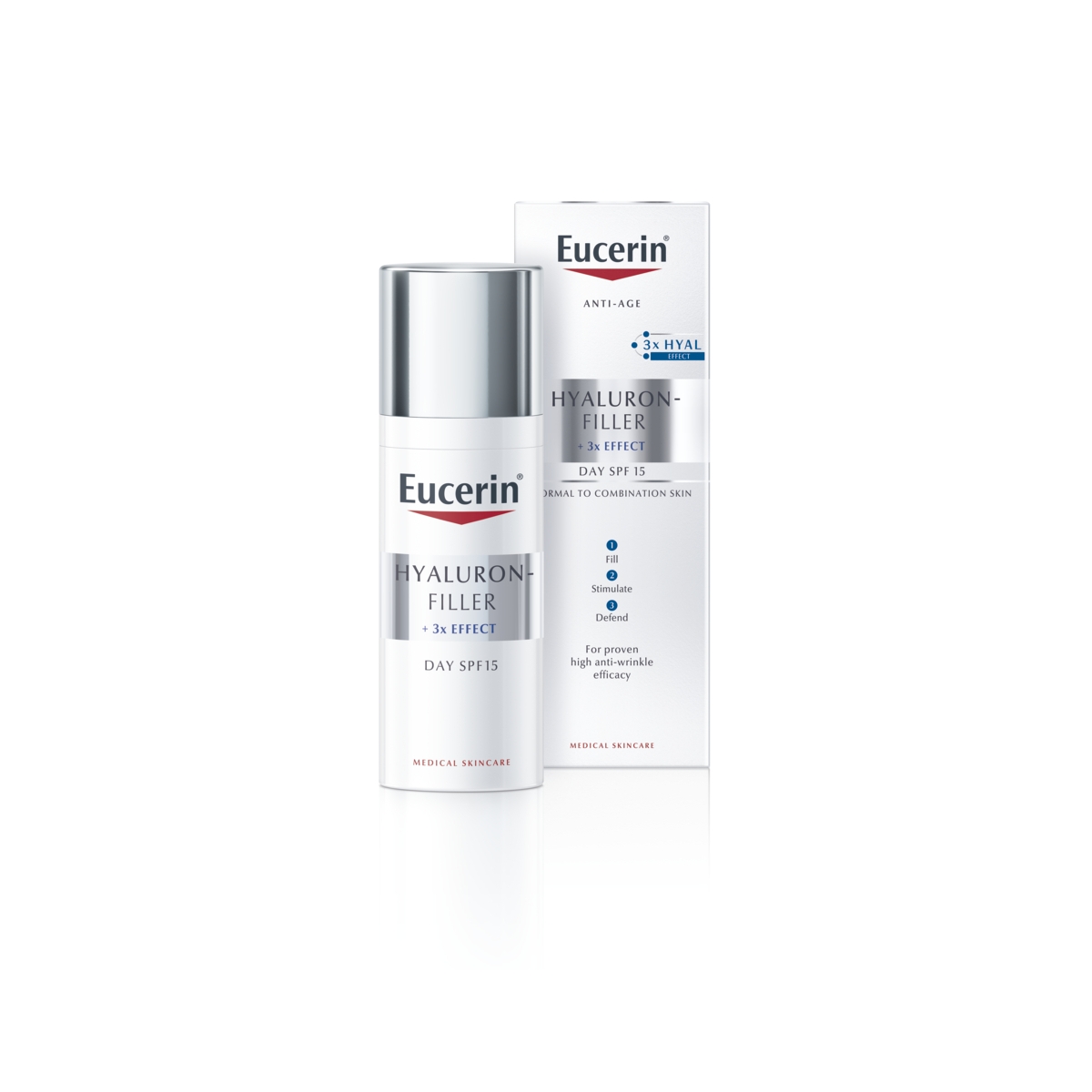 EUCERIN HYALURON-FILLER PÄEVAKREEM NORM. JA KOMB.NAHALE 50ML - Tootepilt
