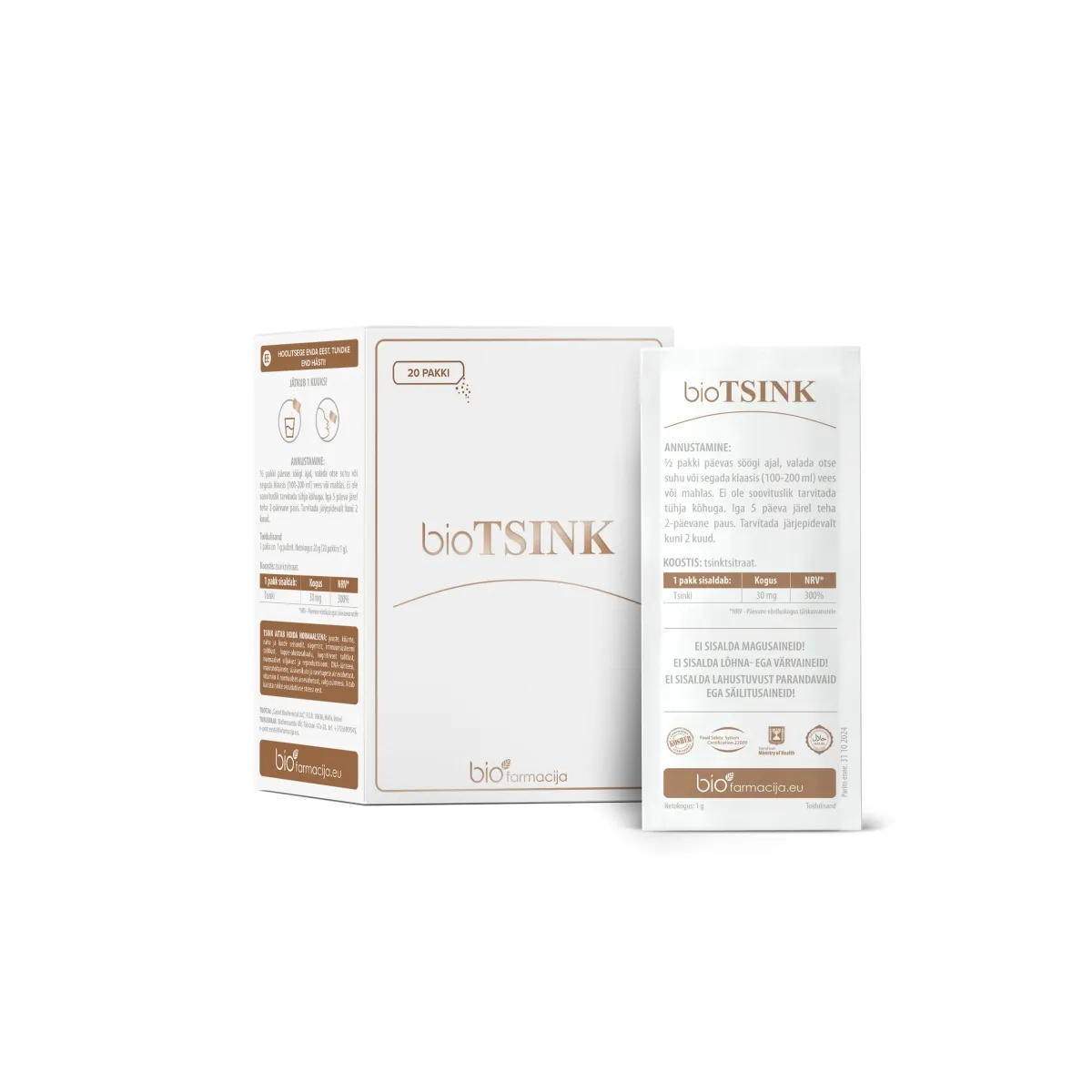 BIO TSINK 30MG PULBER N20 - Tootepilt 1