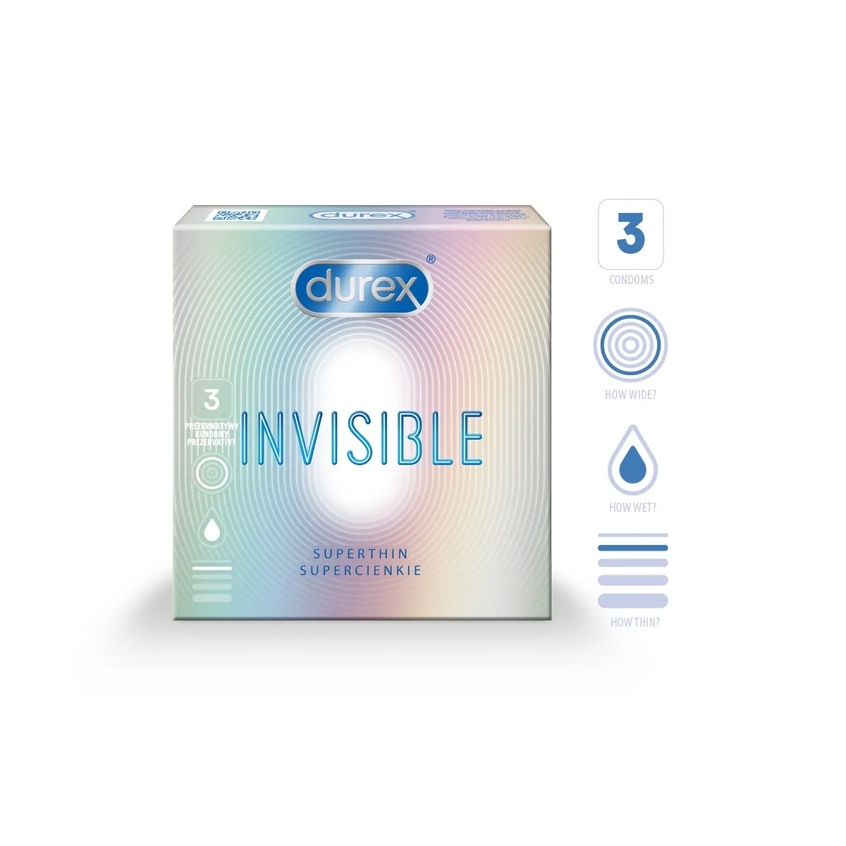 DUREX KONDOOMID INVISIBLE EXTRA SENSITIV N3 - Tootepilt