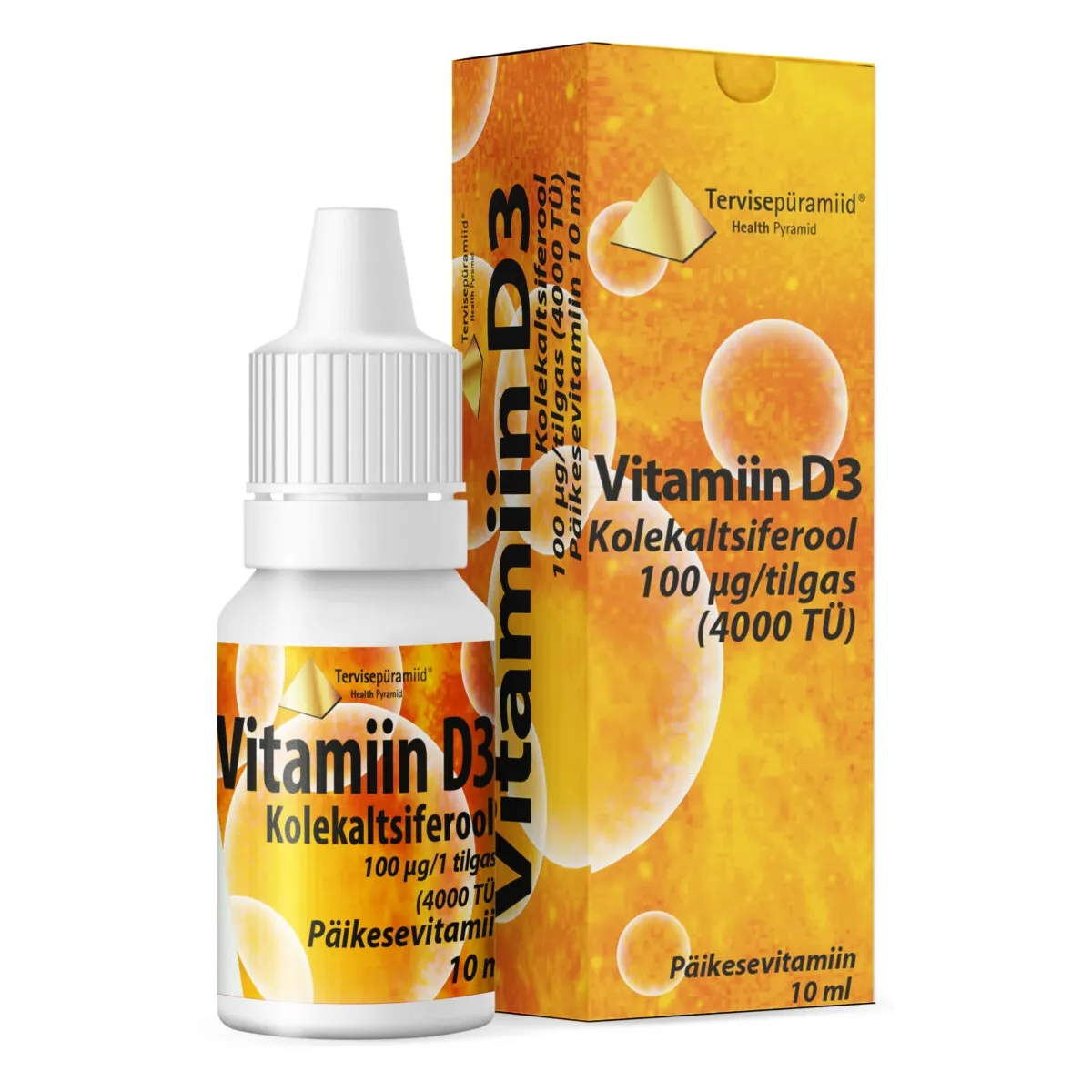 TERVISEPÜRAMIID VIT. D3 TILGAD 100MCG/TILGAS 10ML - Tootepilt