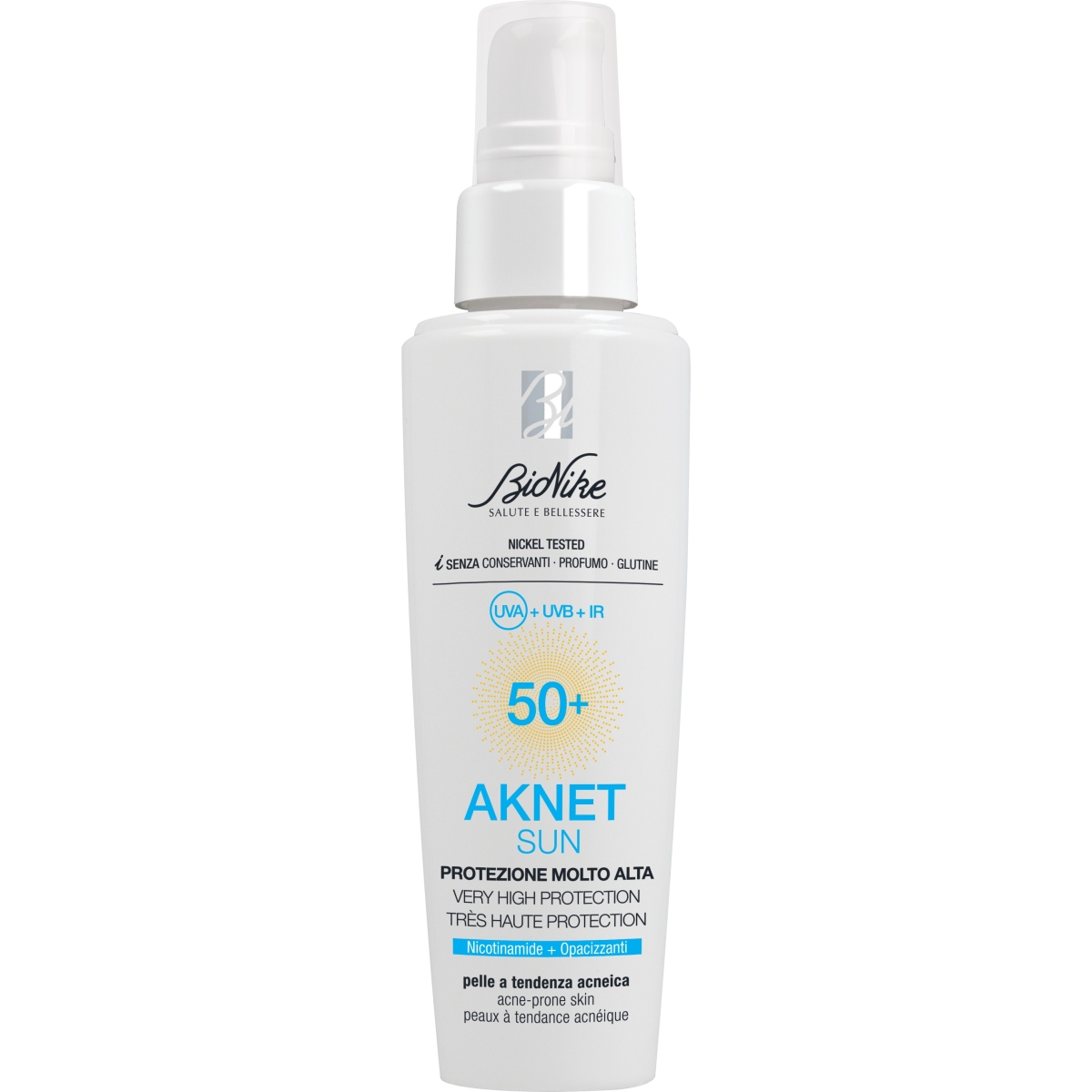 BIONIKE SUN AKNET PÄIKESEKAITSEFLUID SPF50+ 50ML - Tootepilt