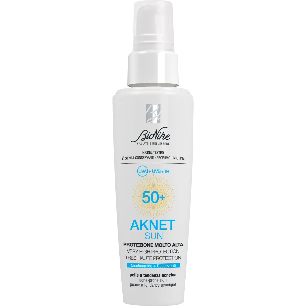 BIONIKE SUN AKNET PÄIKESEKAITSEFLUID SPF50+ 50ML - Tootepilt