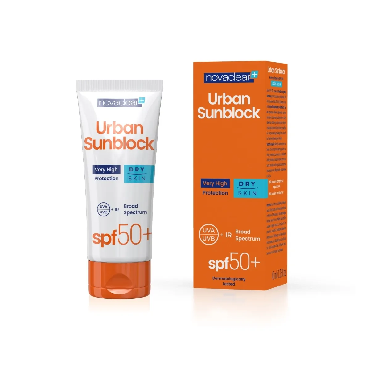 NOVACLEAR PÄIKESEKAITSE URBAN SPF50+, KUIV NAHK 40ML - Tootepilt