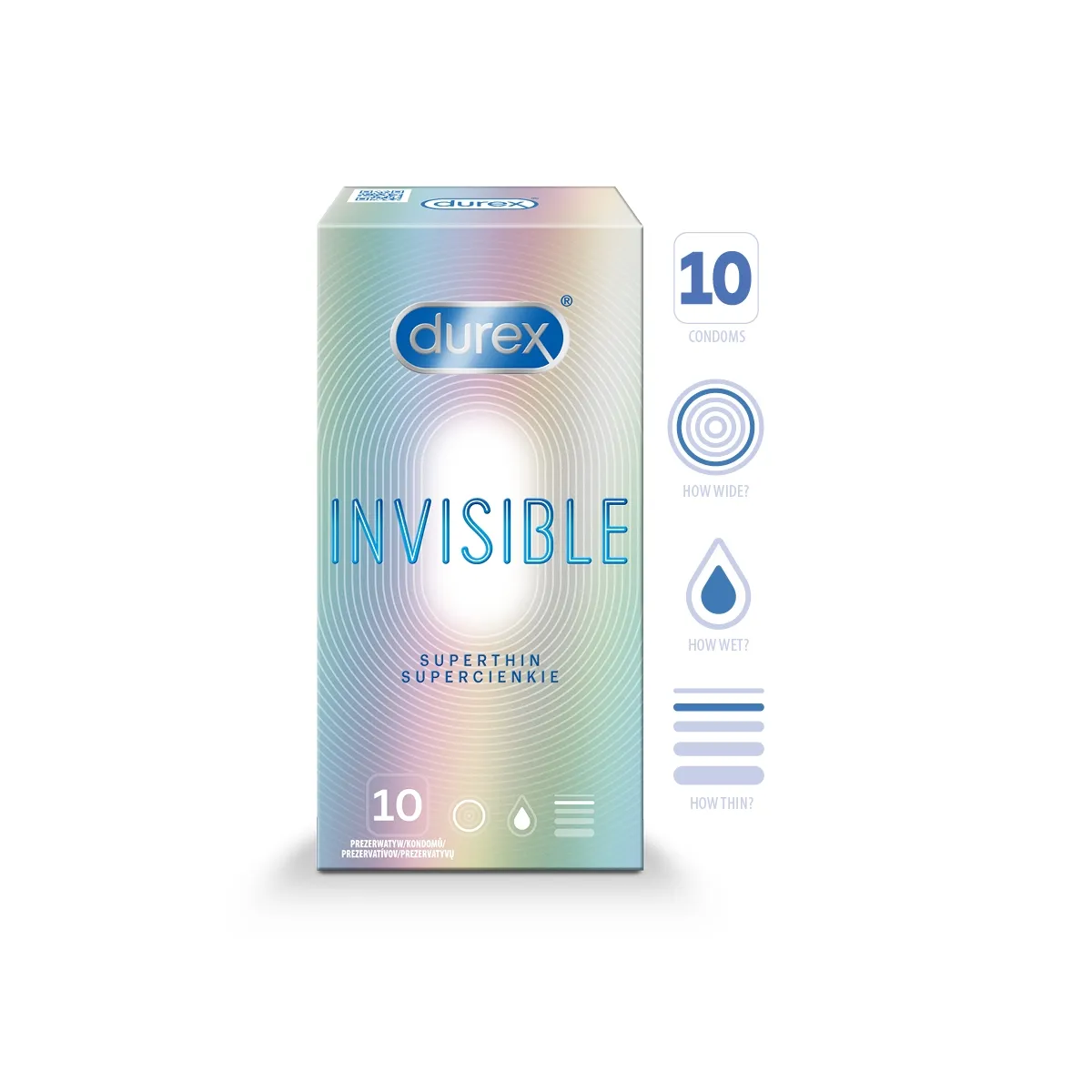 DUREX KONDOOMID INVISIBLE EXTRA SENSITIV N10 - Tootepilt