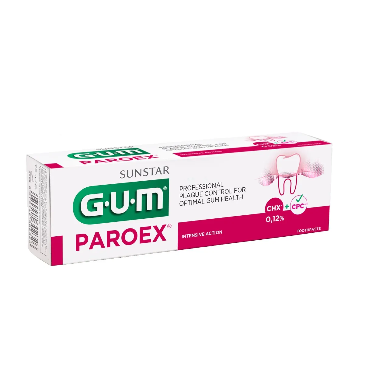 GUM GEEL-HAMBAPASTA PAROEX 0,12% KLOORHEKSIDIINIGA 75ML - Tootepilt