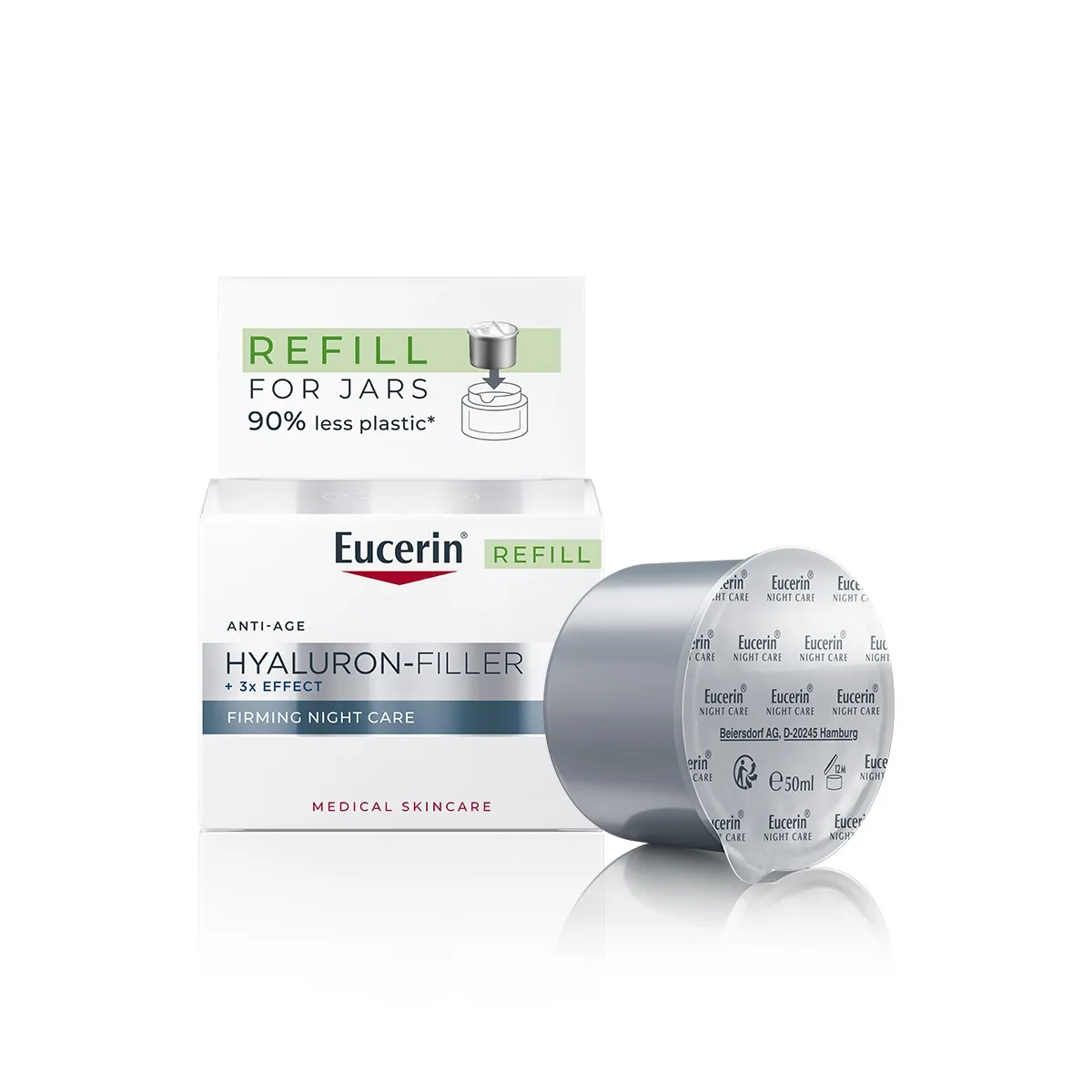 EUCERIN HYALURON-FILLER ÖÖKREEM TÄITEPAKK 50ML - Tootepilt