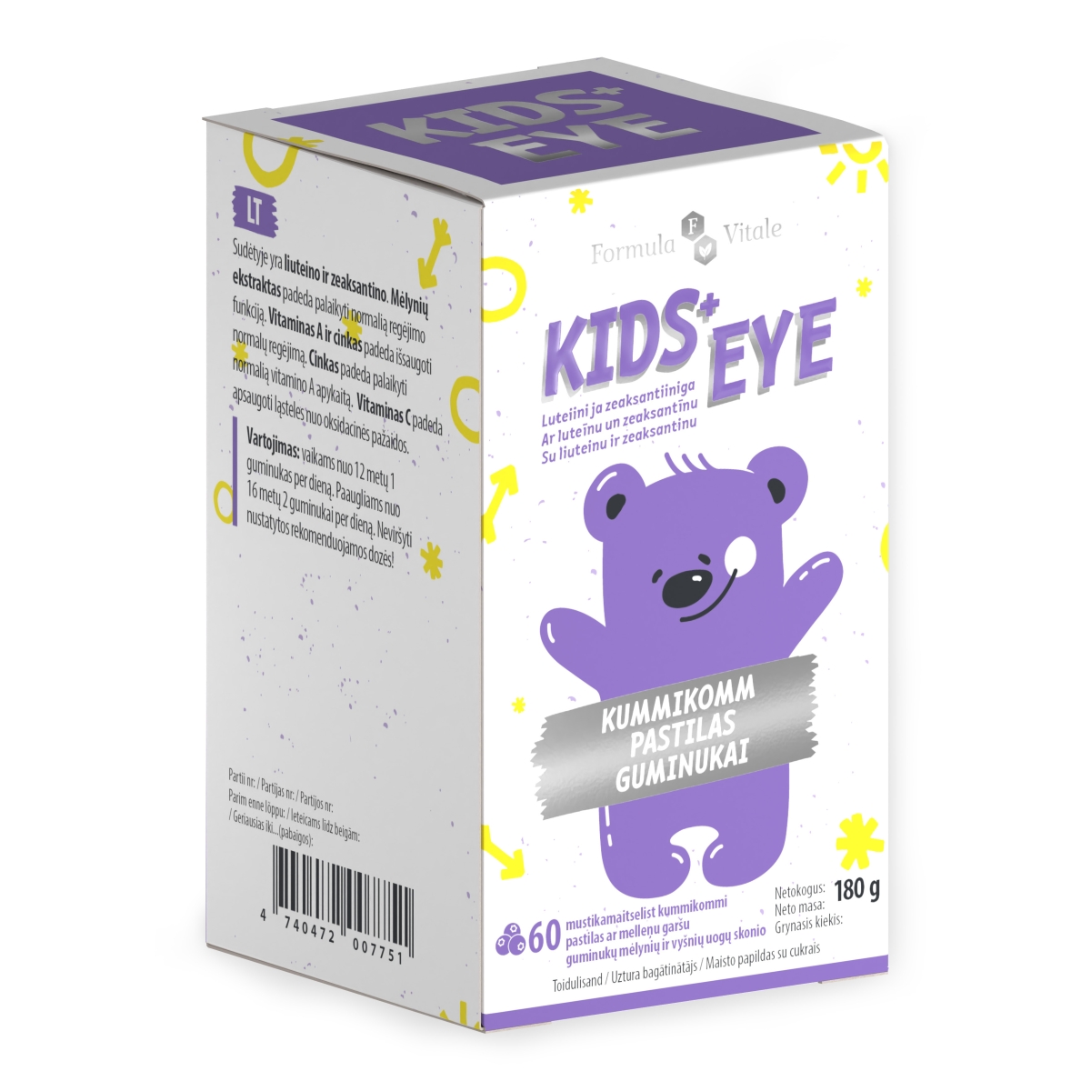 FORMULA VITALE KIDS+ EYE KUMMIKOMMID N60 - Tootepilt