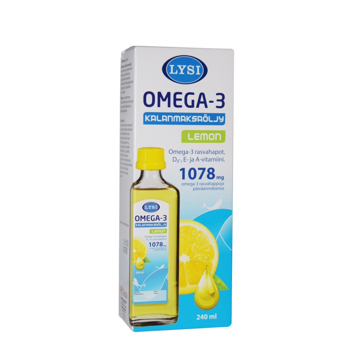 LYSI OMEGA-3 KALAMAKSAÕLI SIDRUNIMAITSELINE 240ML - Tootepilt