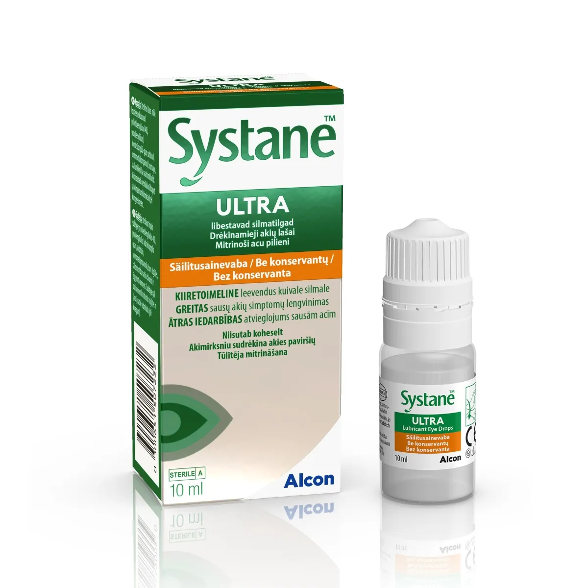 SYSTANE ULTRA SÄILITUSAINETA NIISUTAVAD SILMATILGAD 10ML - Tootepilt