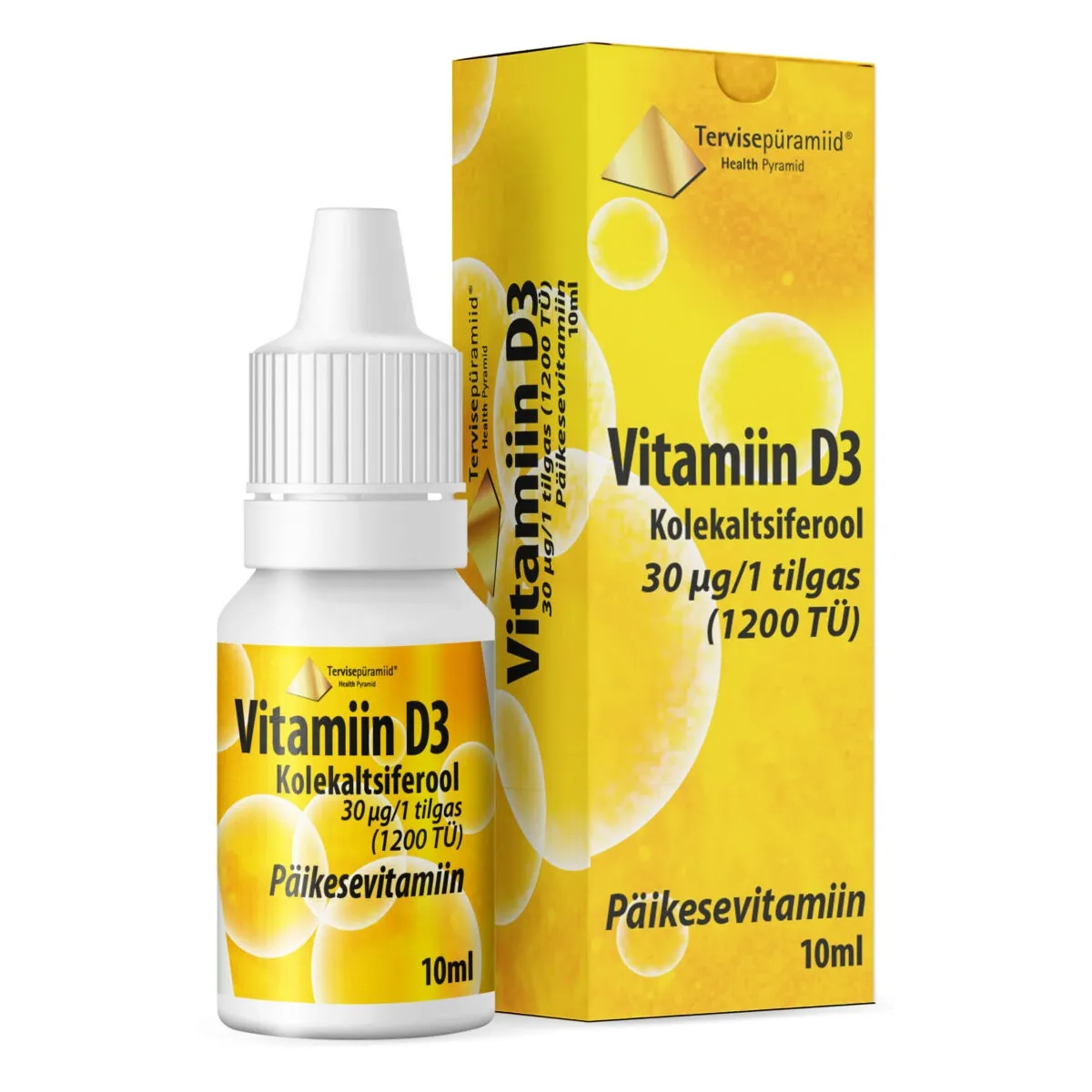 TERVISEPÜRAMIID VIT. D3 TILGAD 30MCG/TILGAS 10ML - Tootepilt