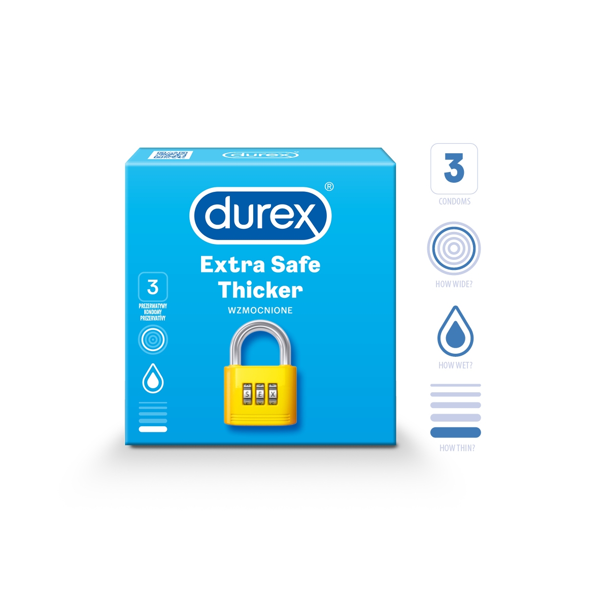 DUREX KONDOOMID EXTRA SAFE N3 - Tootepilt