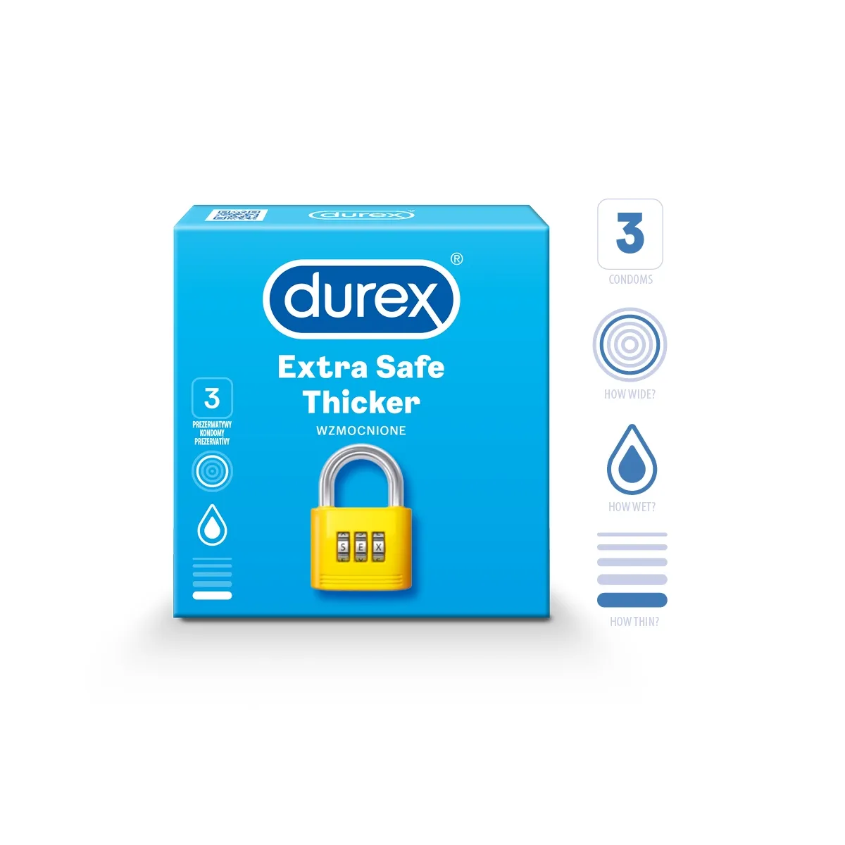 DUREX KONDOOMID EXTRA SAFE N3 - Tootepilt