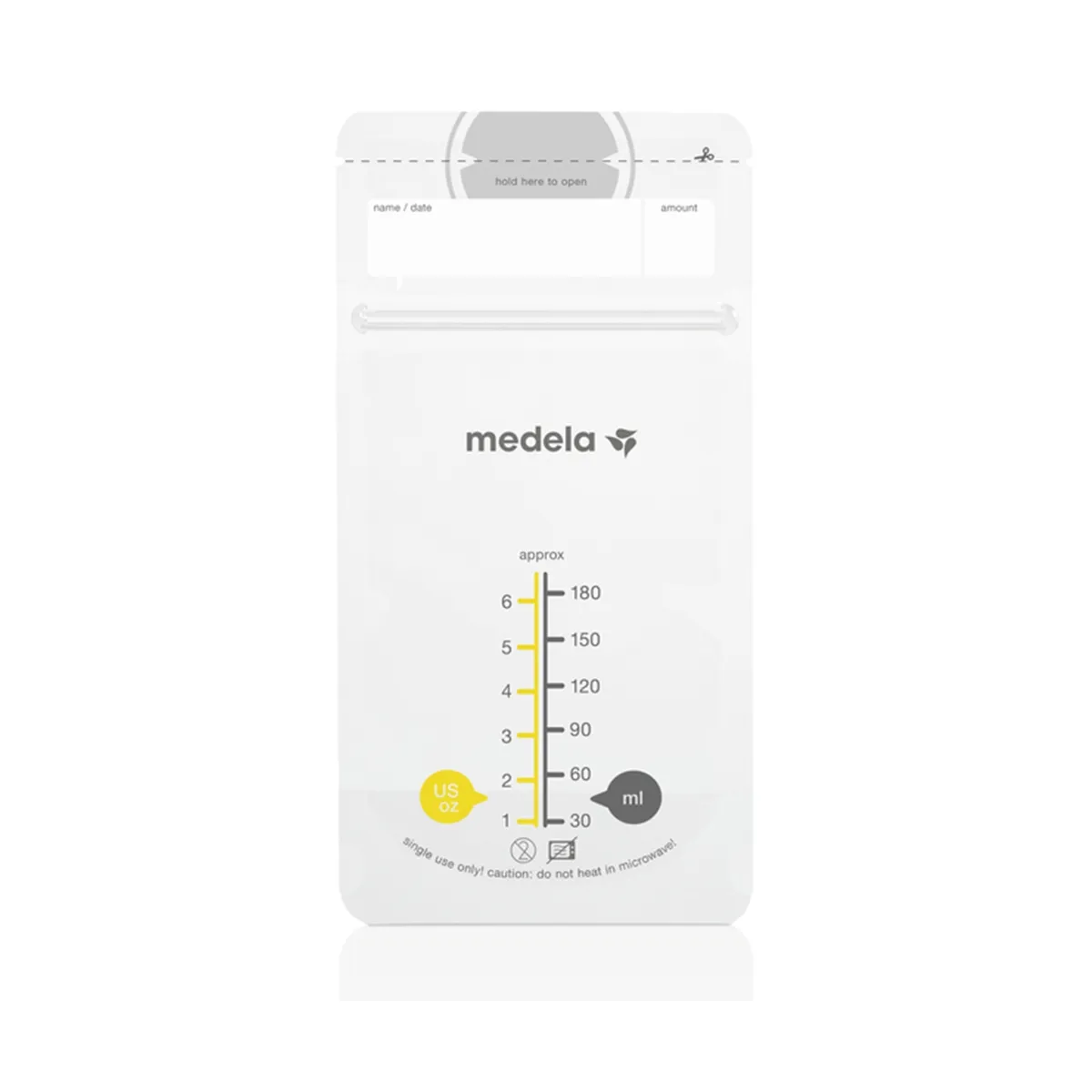 MEDELA BF RINNAPIIMA SÄILITUSKOTID 180ML N25 - Tootepilt