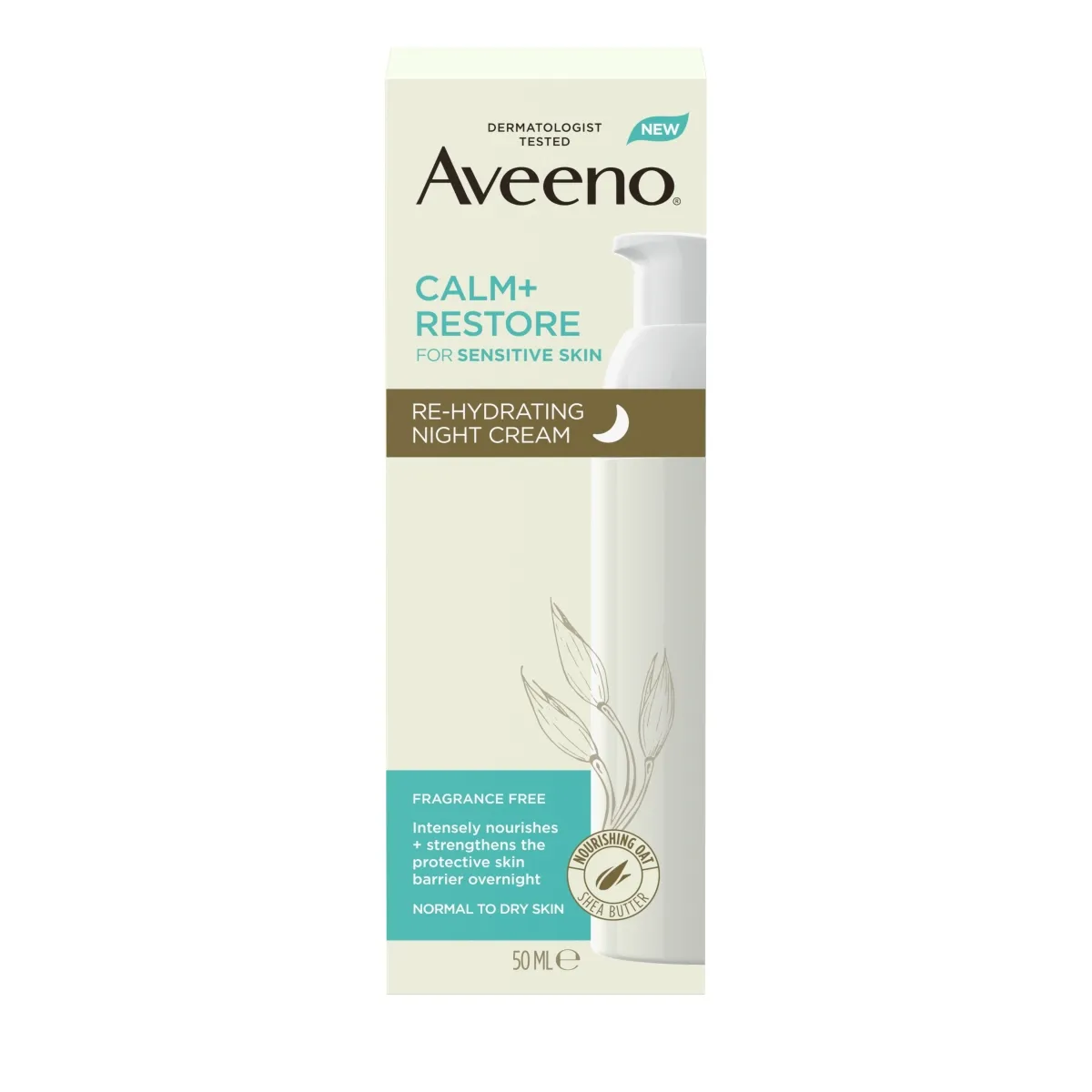 AVEENO CALM+RESTORE ÖÖKREEM 50ML - Tootepilt