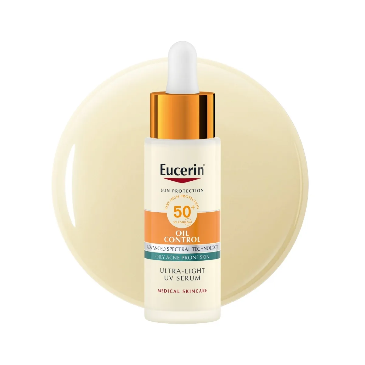 EUCERIN SUN OIL CONTROL PÄIKESEKAITSESEERUM SPF50+ 30ML - Tootepilt