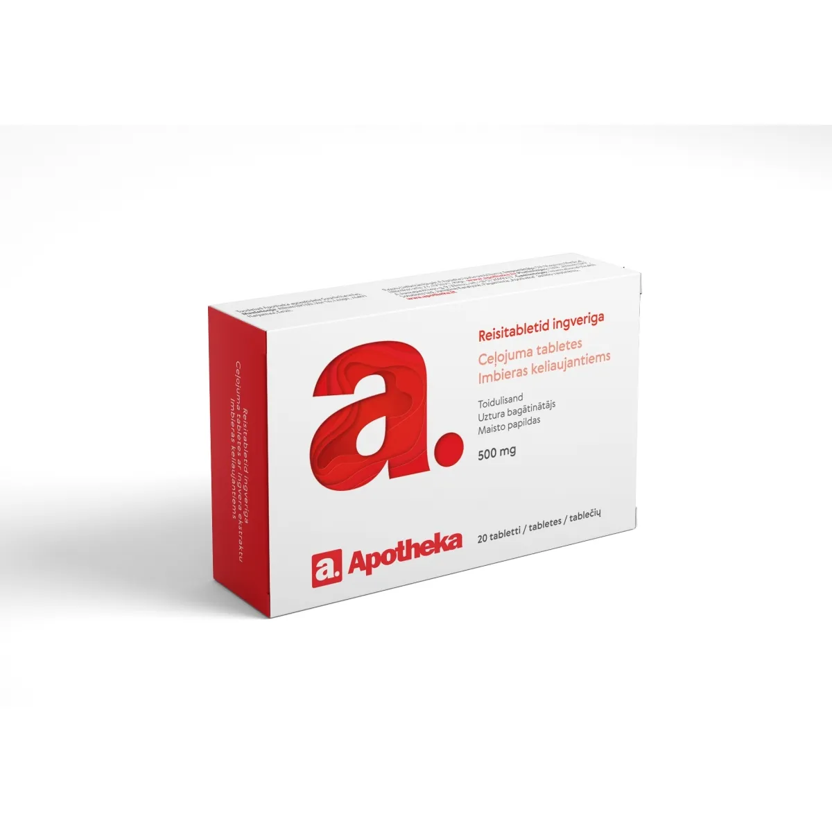 A. REISITABLETID INGVERIGA 500MG N20 - Tootepilt