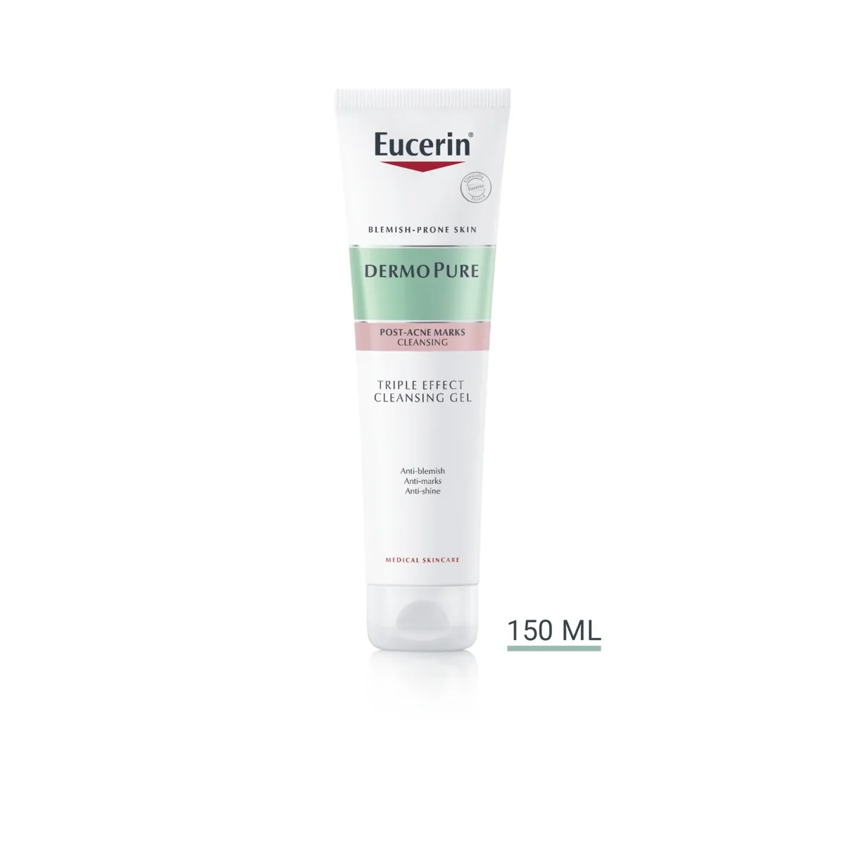 EUCERIN DERMOPURE PUHASTUSGEEL AKNEJÄRGNE 150ML - Tootepilt