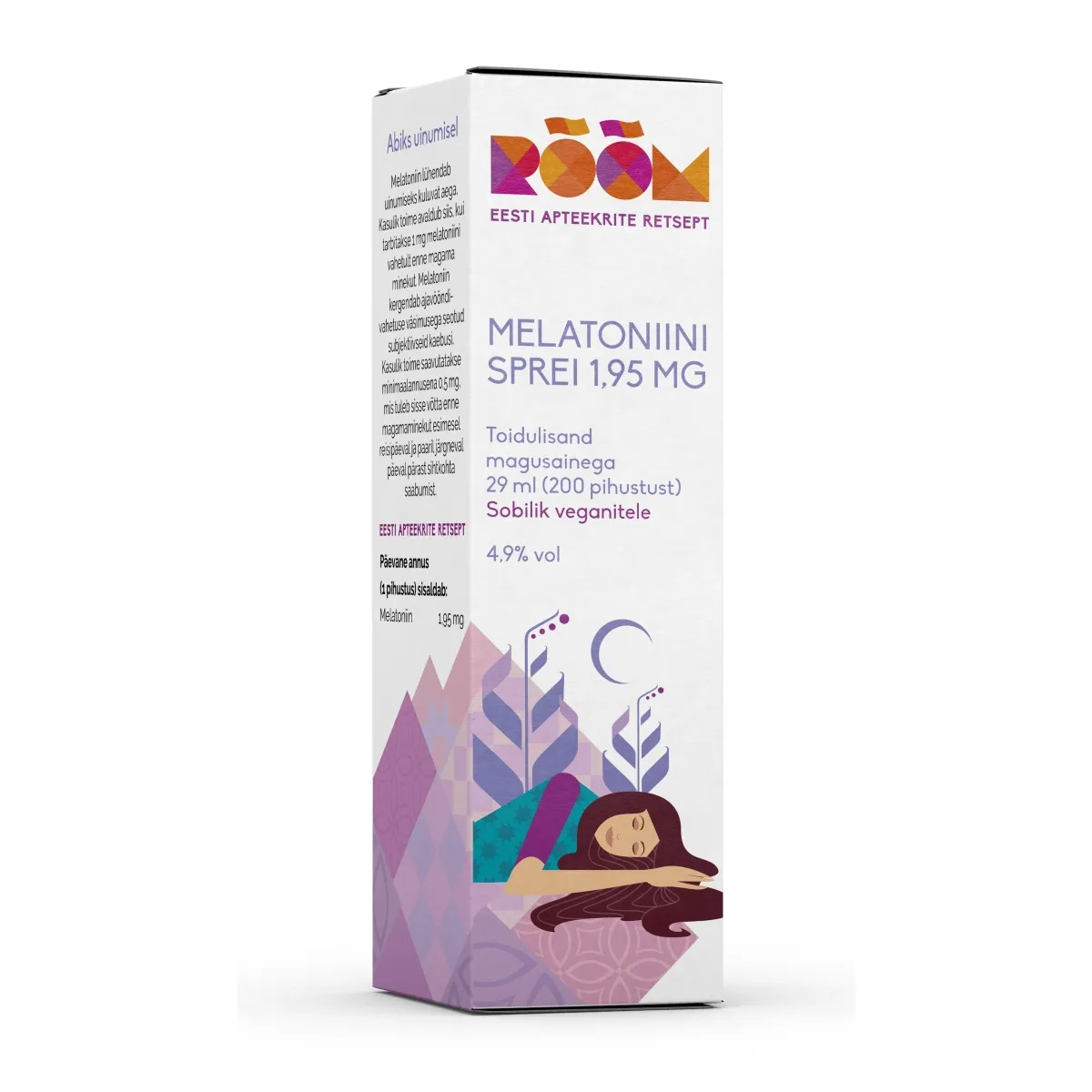 RÕÕM MELATONIINI SPREI 1,95MG 29ML VANA - Tootepilt