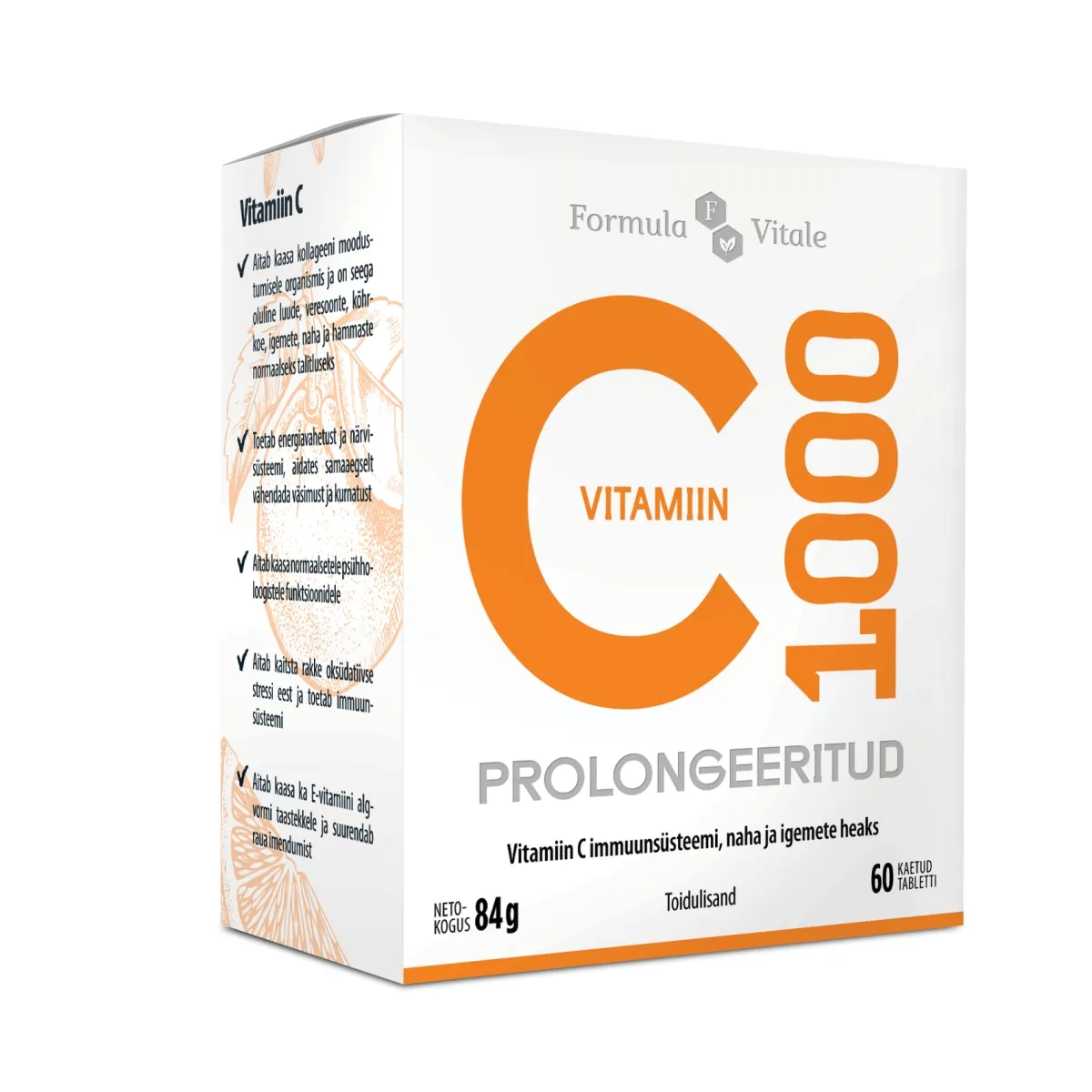 FORMULA VITALE C-VIT PROLONG TBL 1000MG N60 VANA - Tootepilt