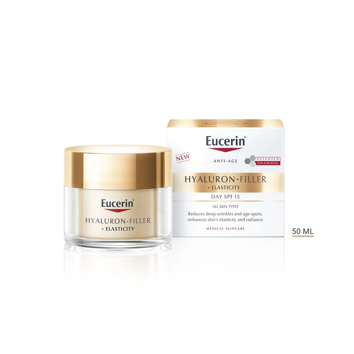 EUCERIN HYALURON FILLER+ELASTICITY PÄEVAKREEM 50ML - Tootepilt